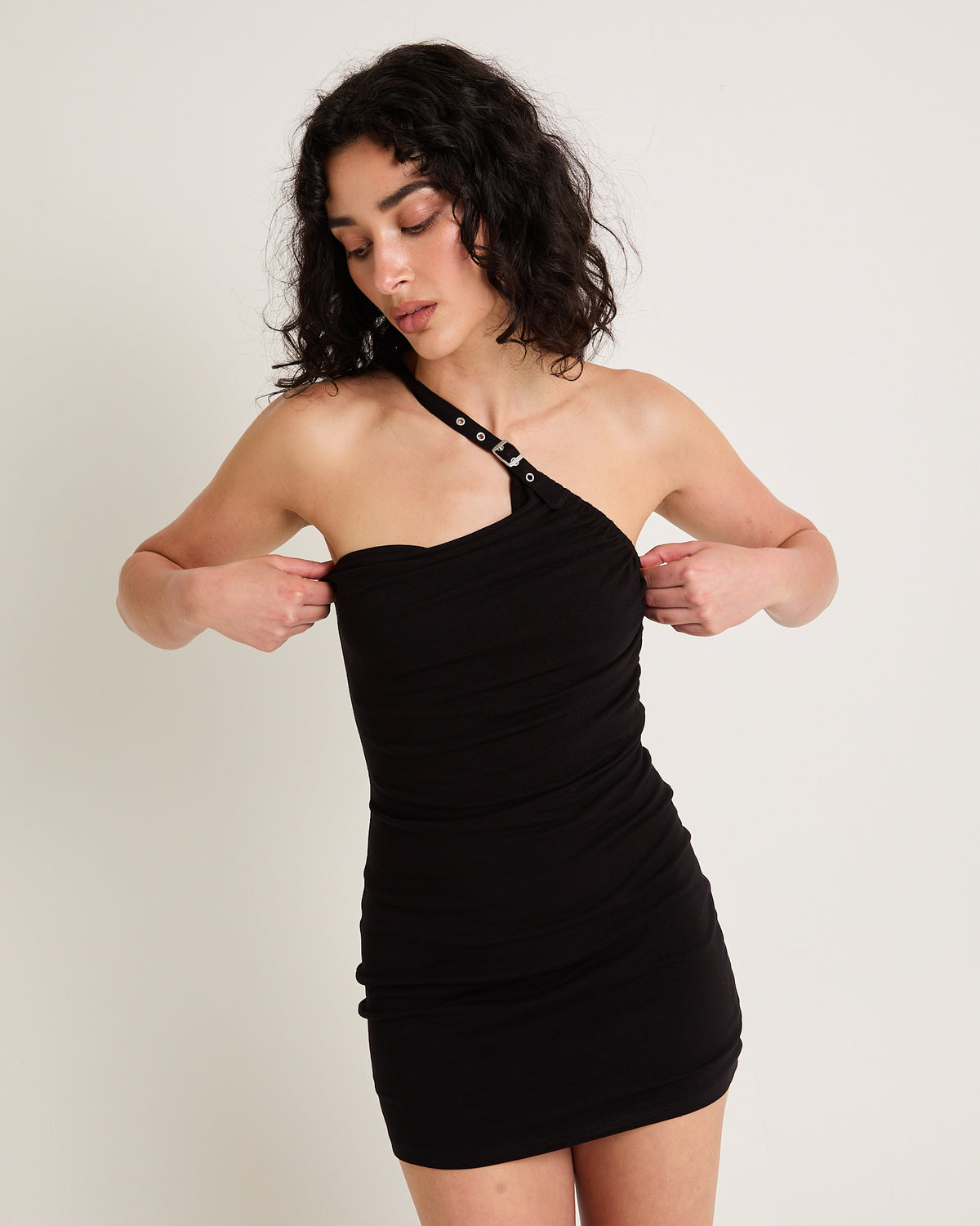 Granger Drape Dress BLACK
