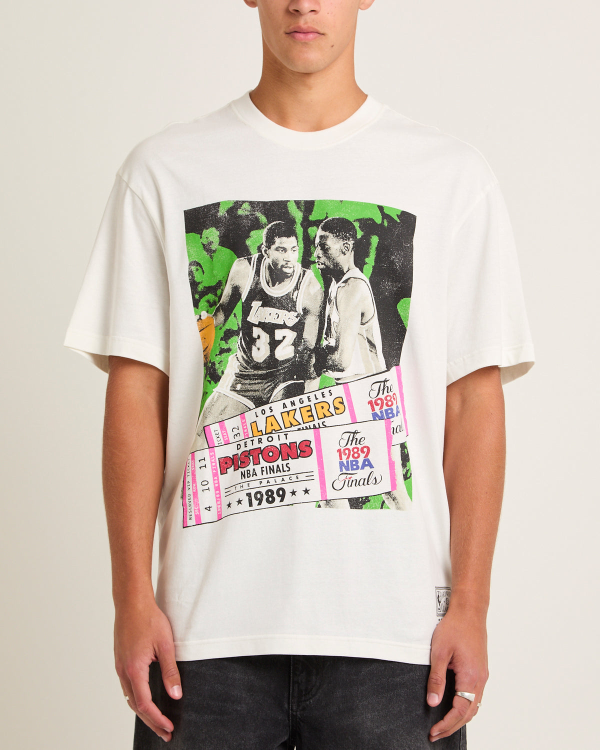 NBA 1989 Finals T-Shirt VINTAGE WHITE