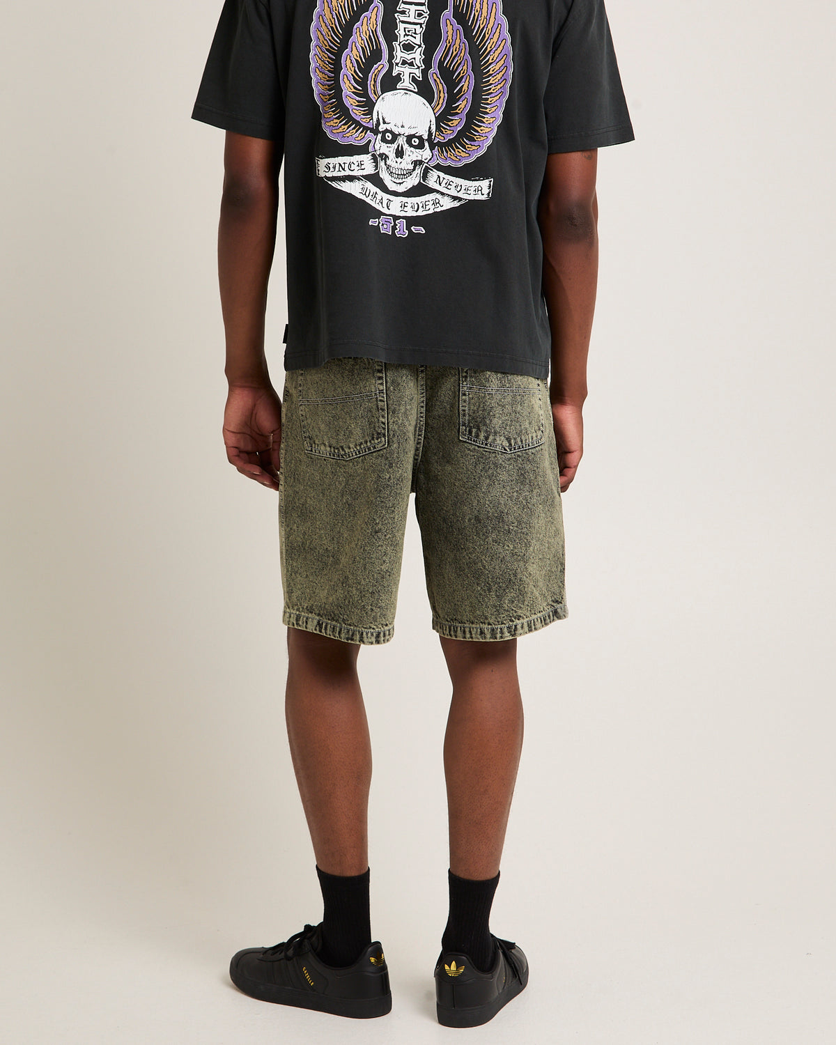 Oregon Overdyed Denim Jorts GREEN