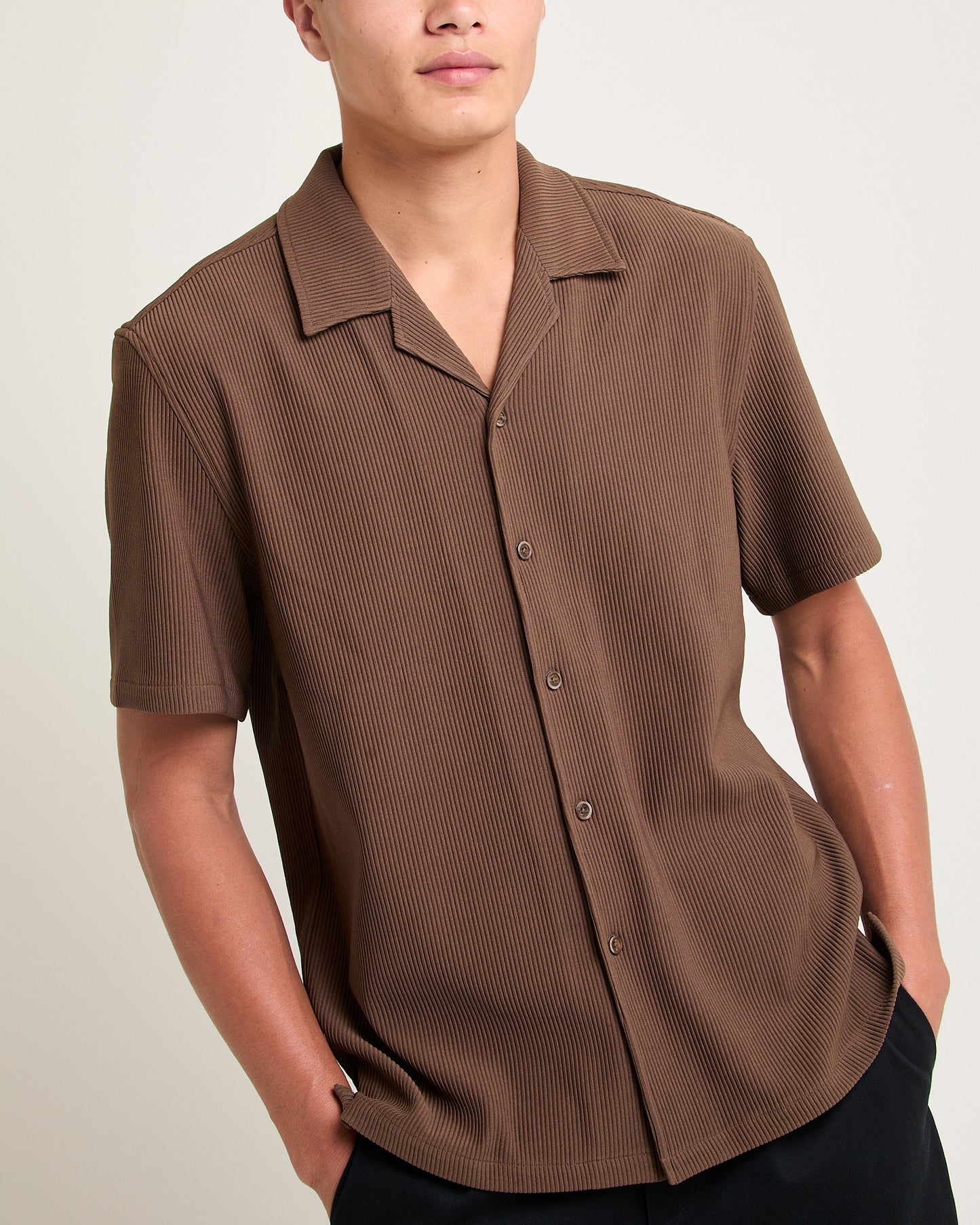 Pleated Resort Short Sleeve Shirt