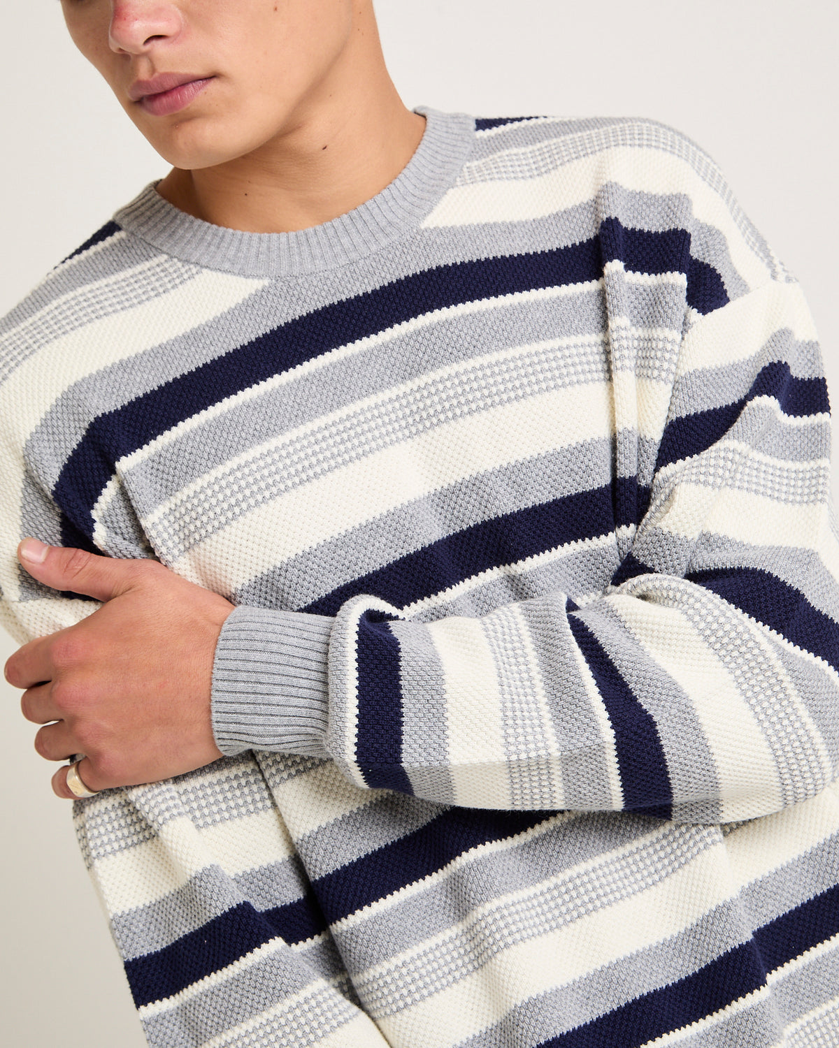 Workers Knit Crew Sweater GREY