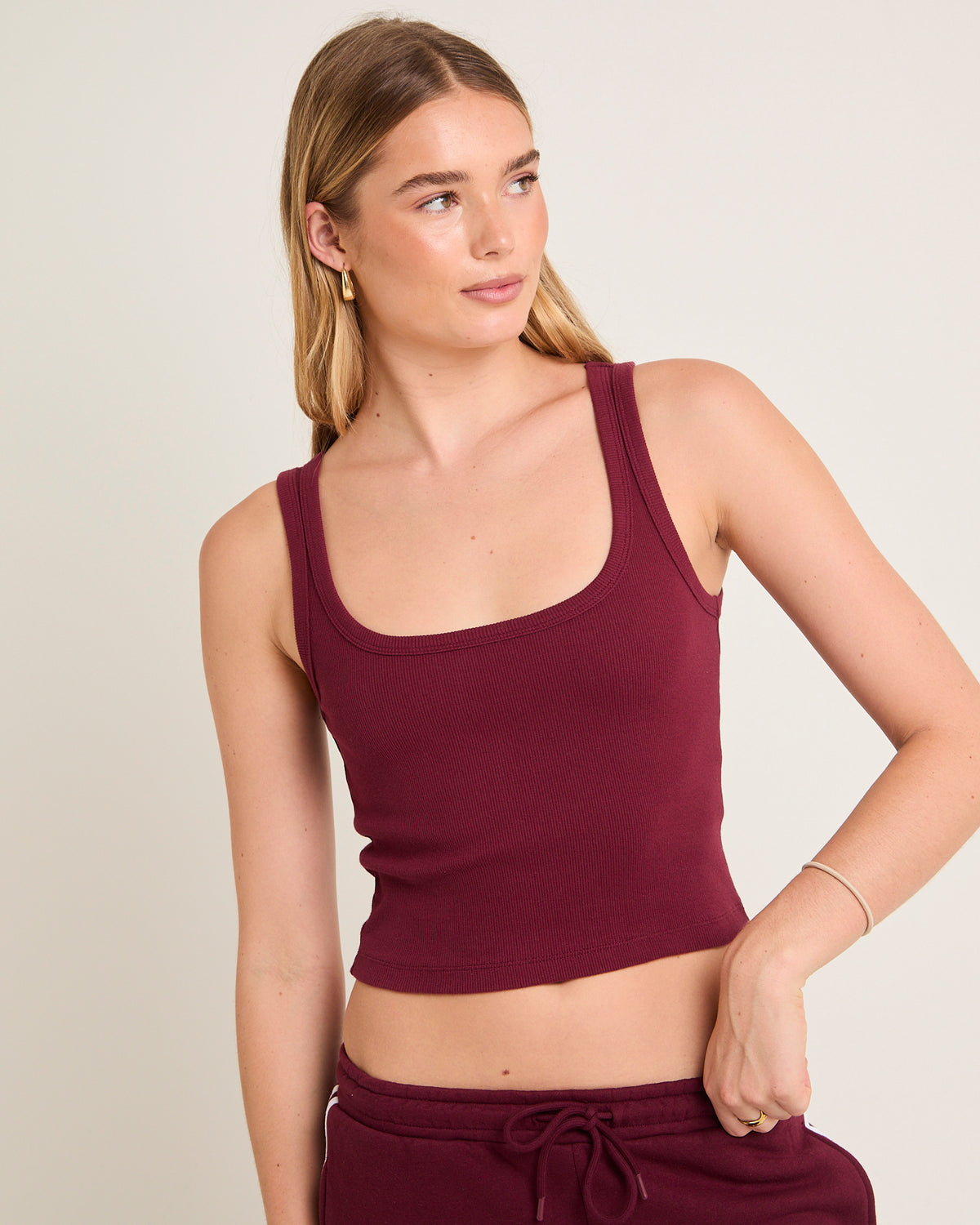 Super Scoop Classic Tank Top BURGUNDY