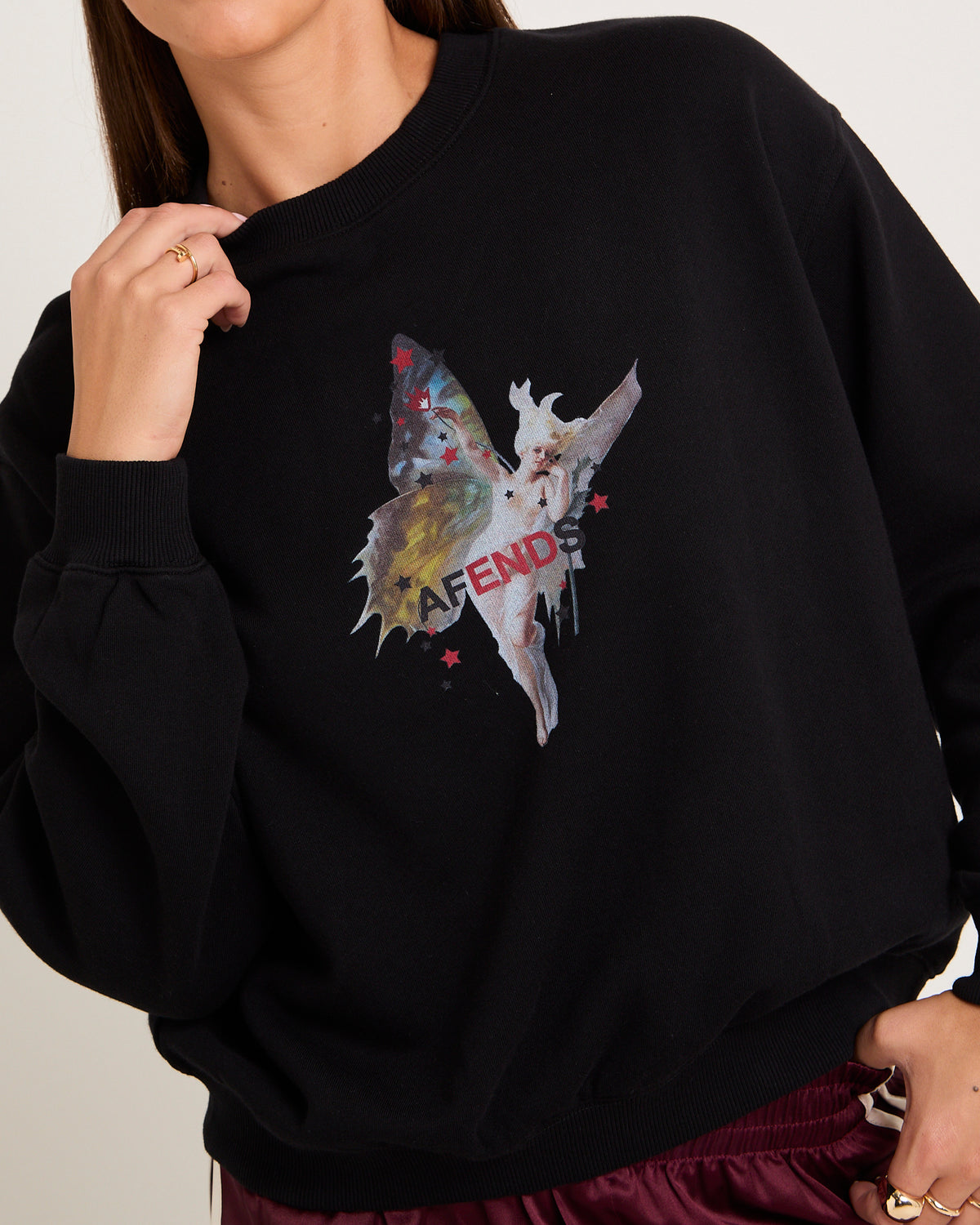 Pixie Crew Neck Jumper BLACK