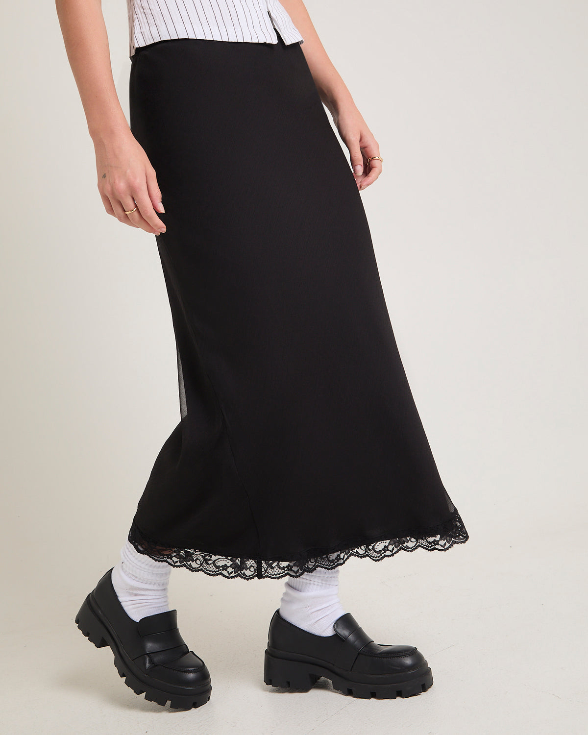 Mitsy Mid Skirt BLACK