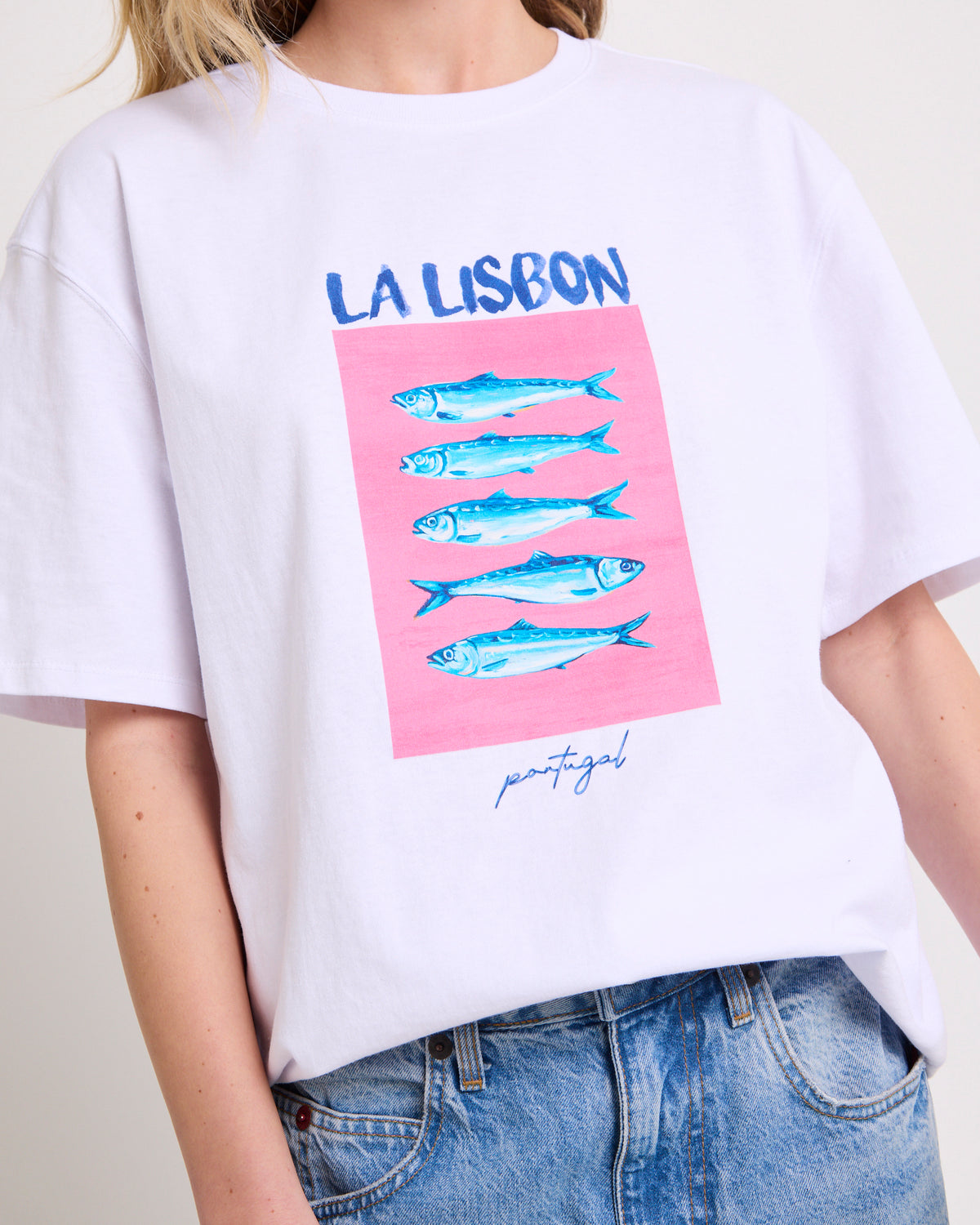 La Lisbon Oversized T-Shirt WHITE