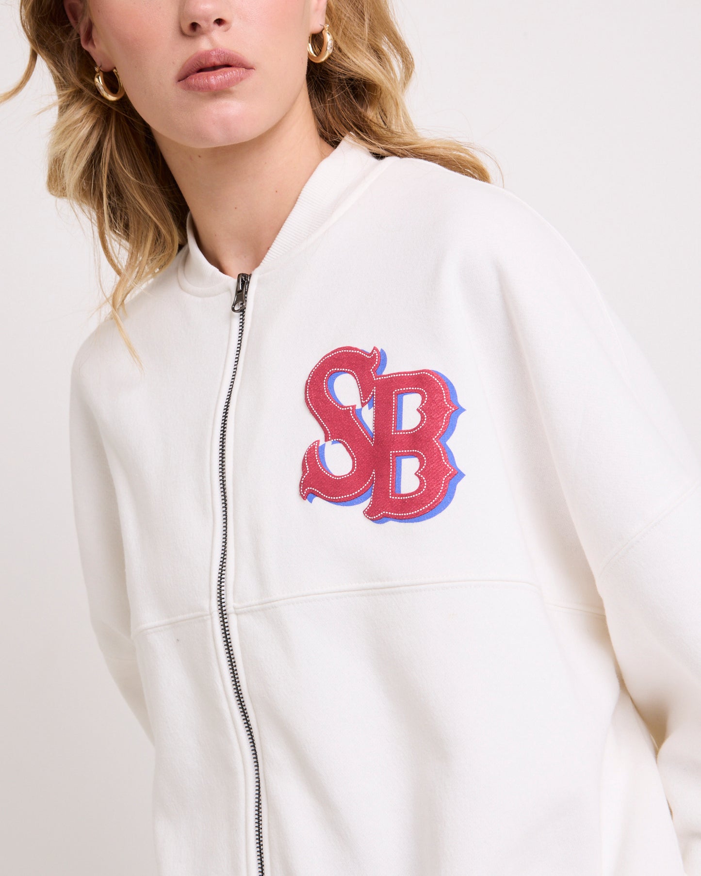 Subtitled Emblem Bomber Jacket