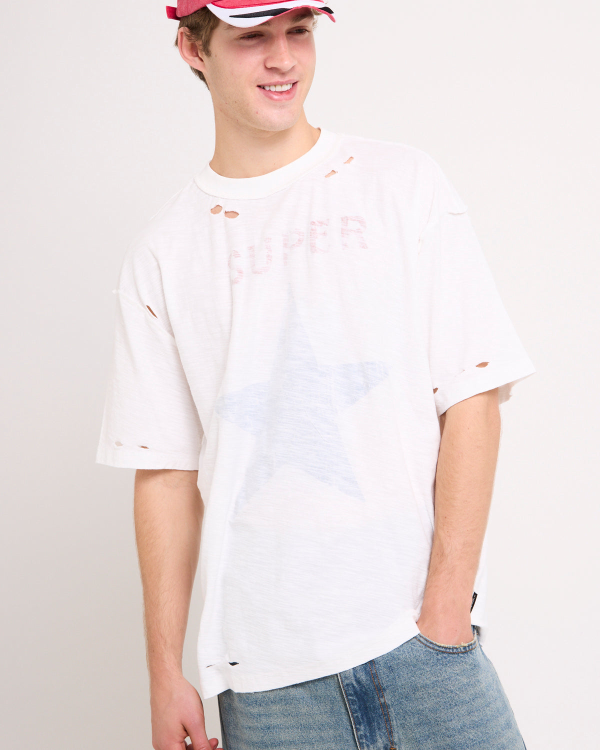 Super Vintage Cropped T-Shirt OFF WHITE