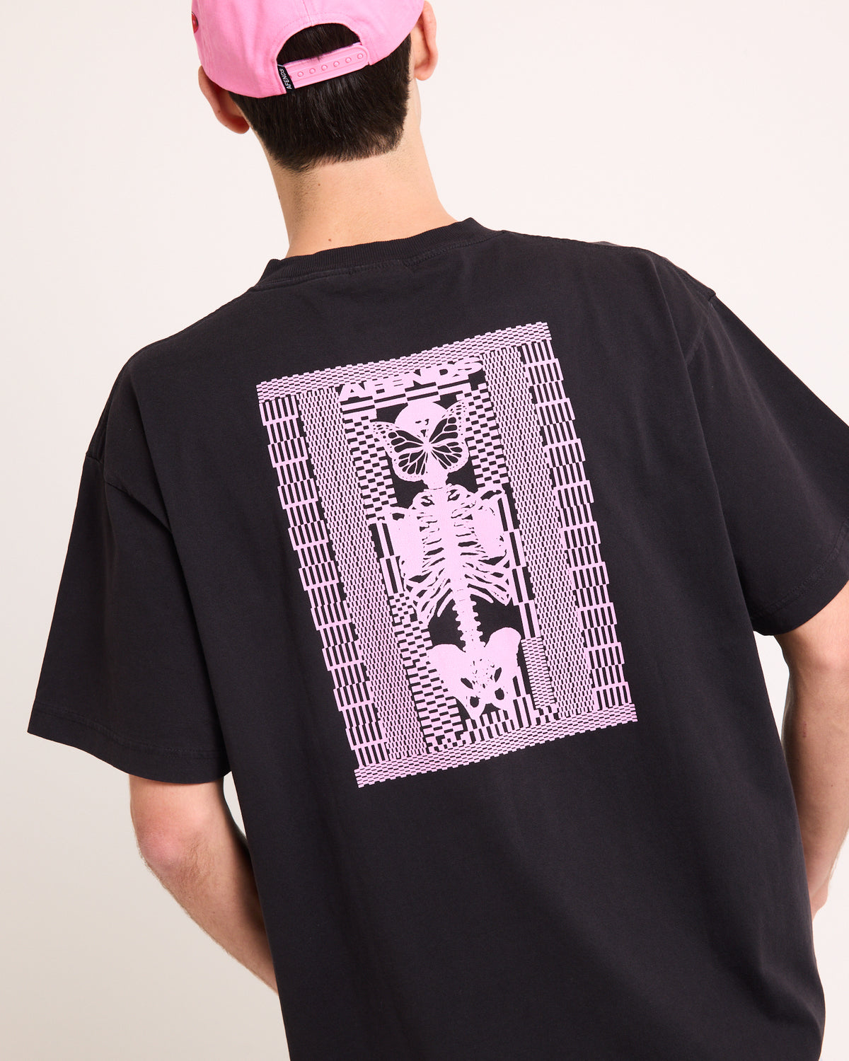 Boned Boxy Fit T-Shirt STONE BLACK