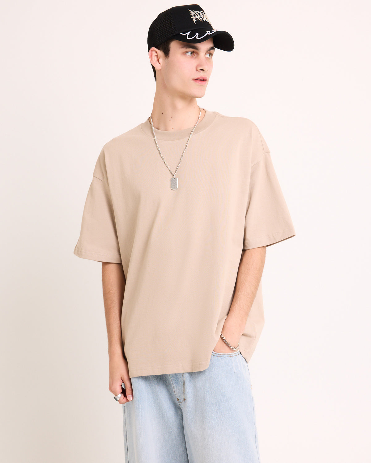 Heavy Crop T-Shirt STONE