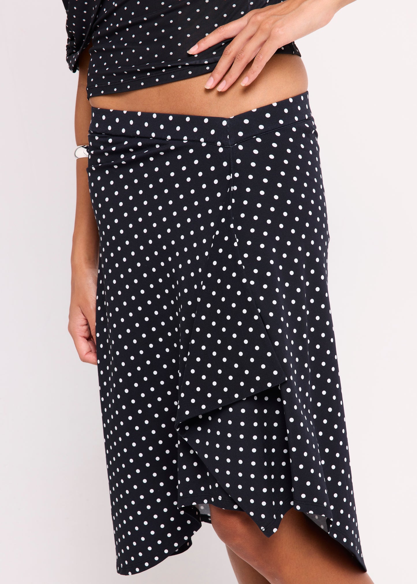 Mila Asymmetric Midi Skirt
