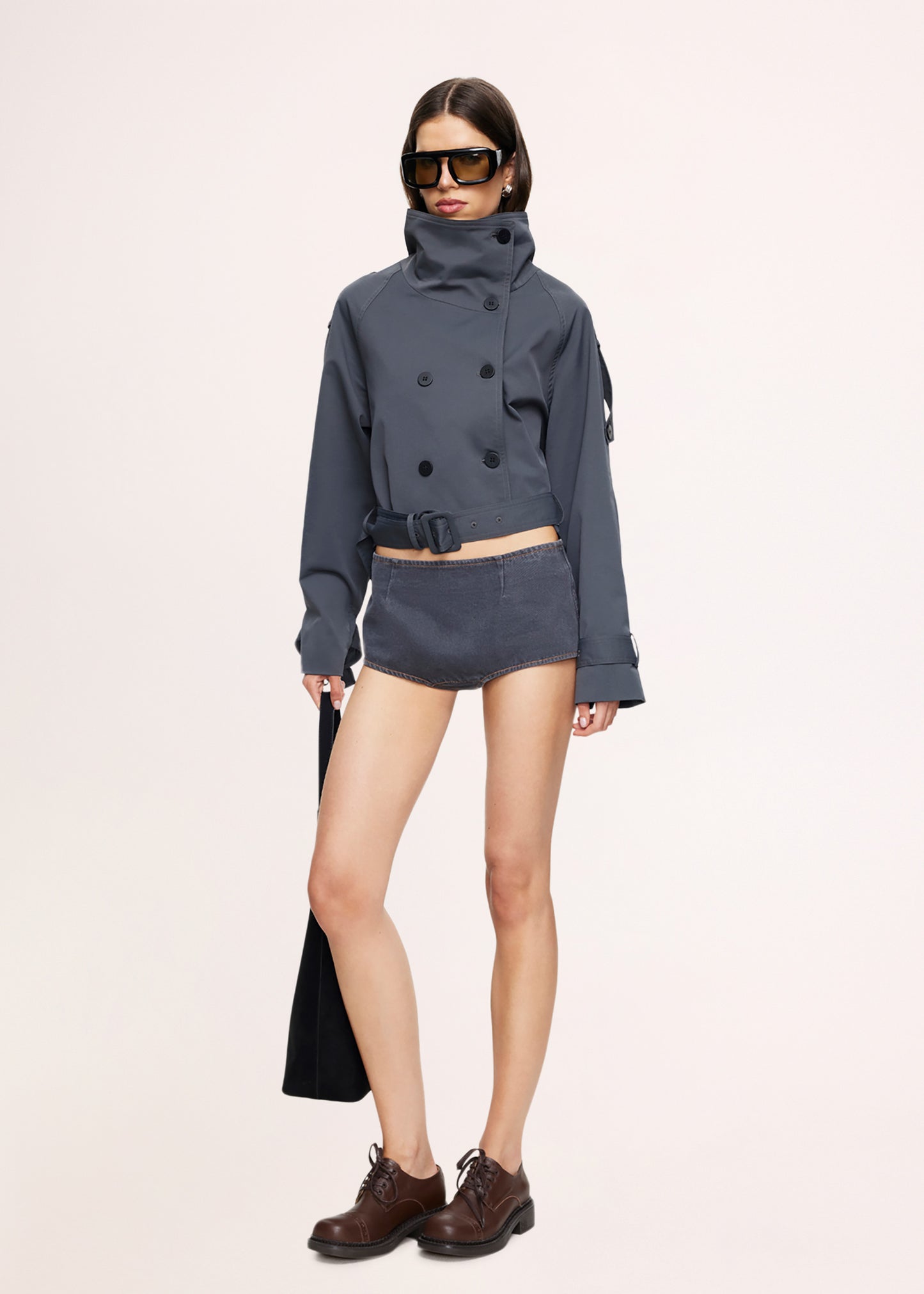 Blanc Cropped Trench