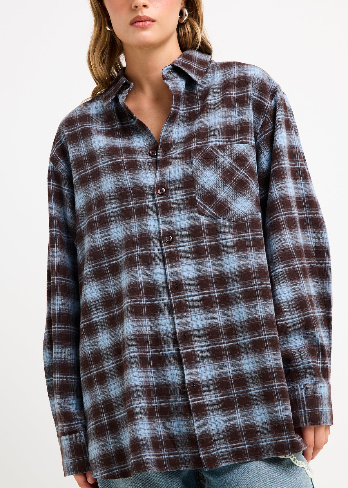 Arlo Plaid Boyfriend Long Sleeve Shirt ASSORTED