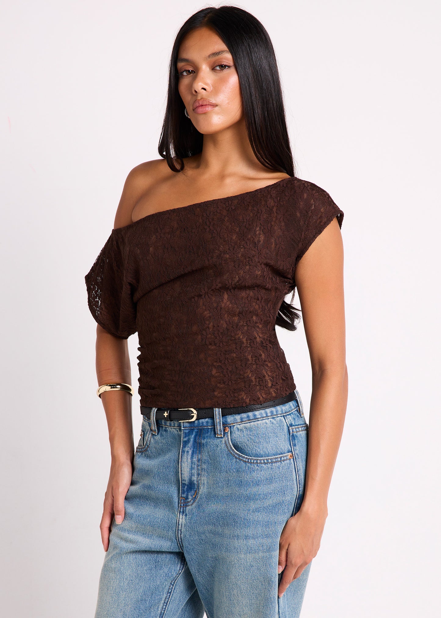 Natalie Lace Slouch Top