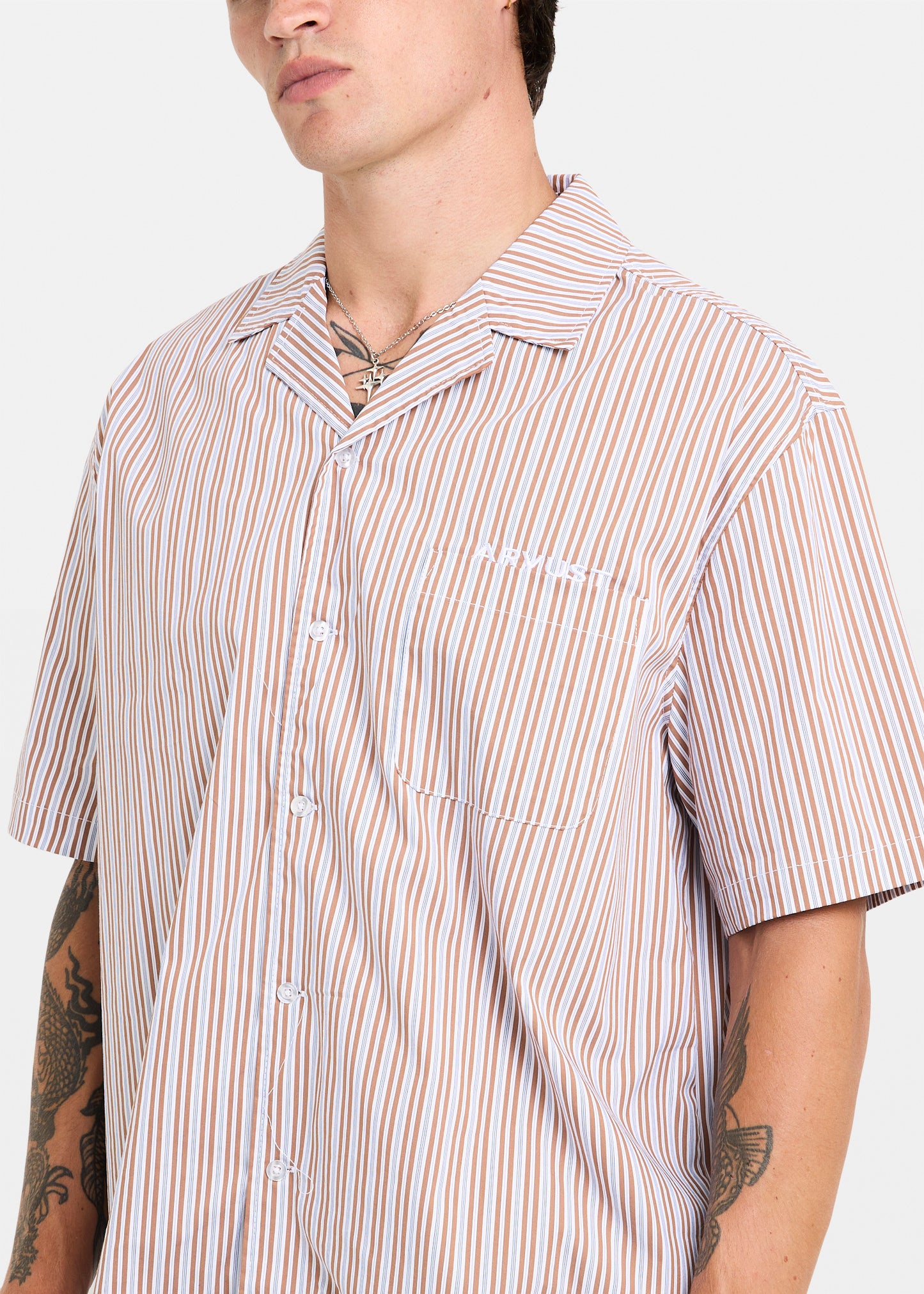 Box Striped Short Sleeve Shirt
