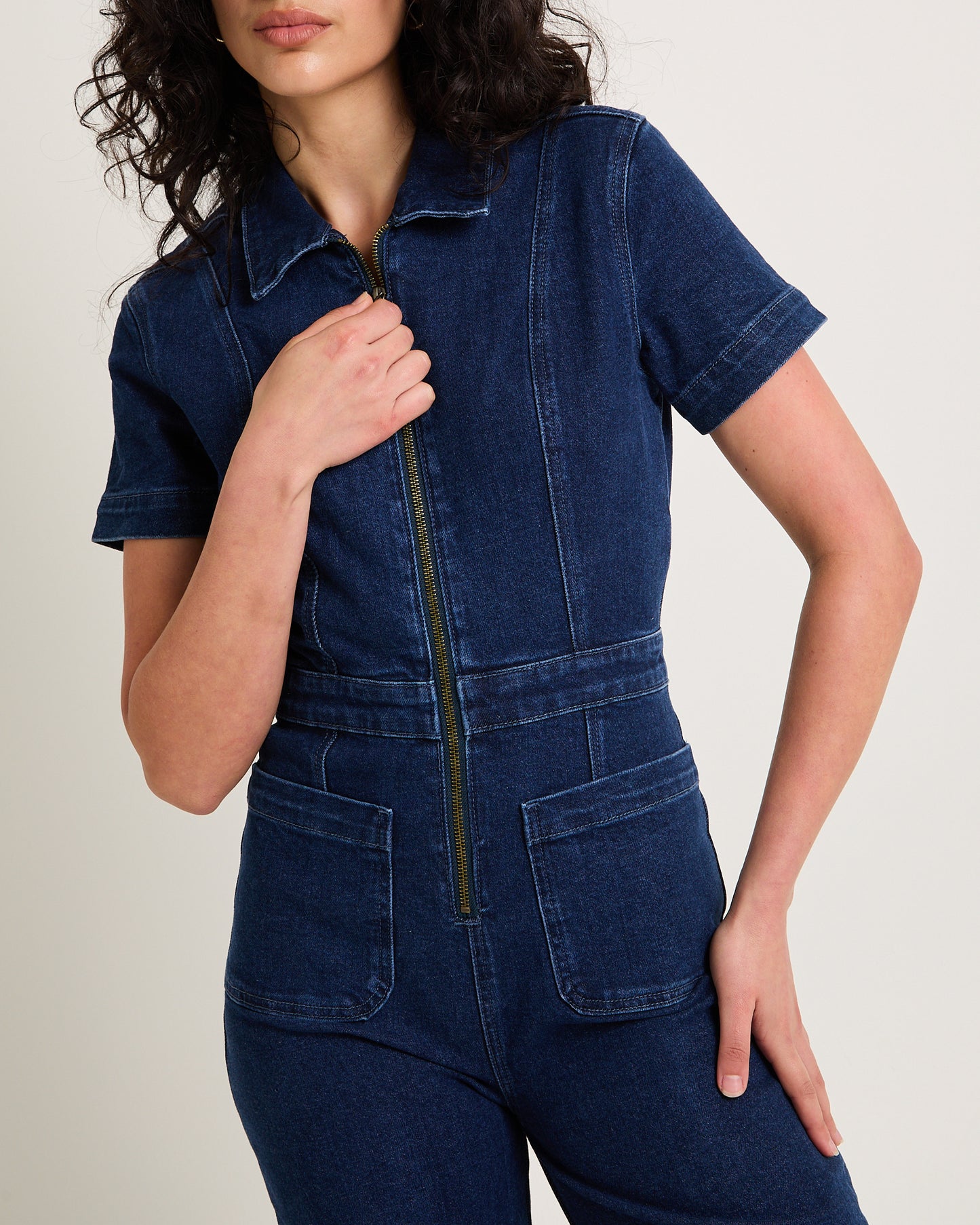 Nikki Denim Maxi Boiler Suit