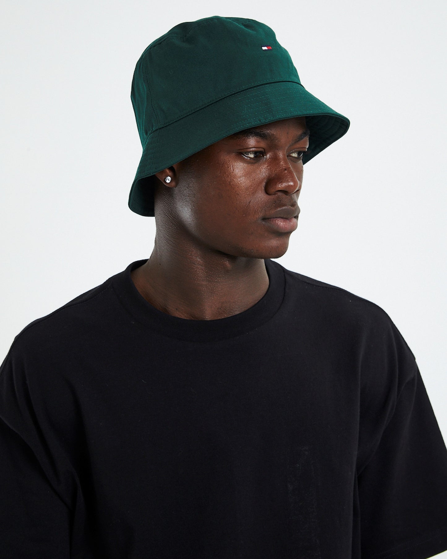 Essential Flag Bucket Hat Hunter Green