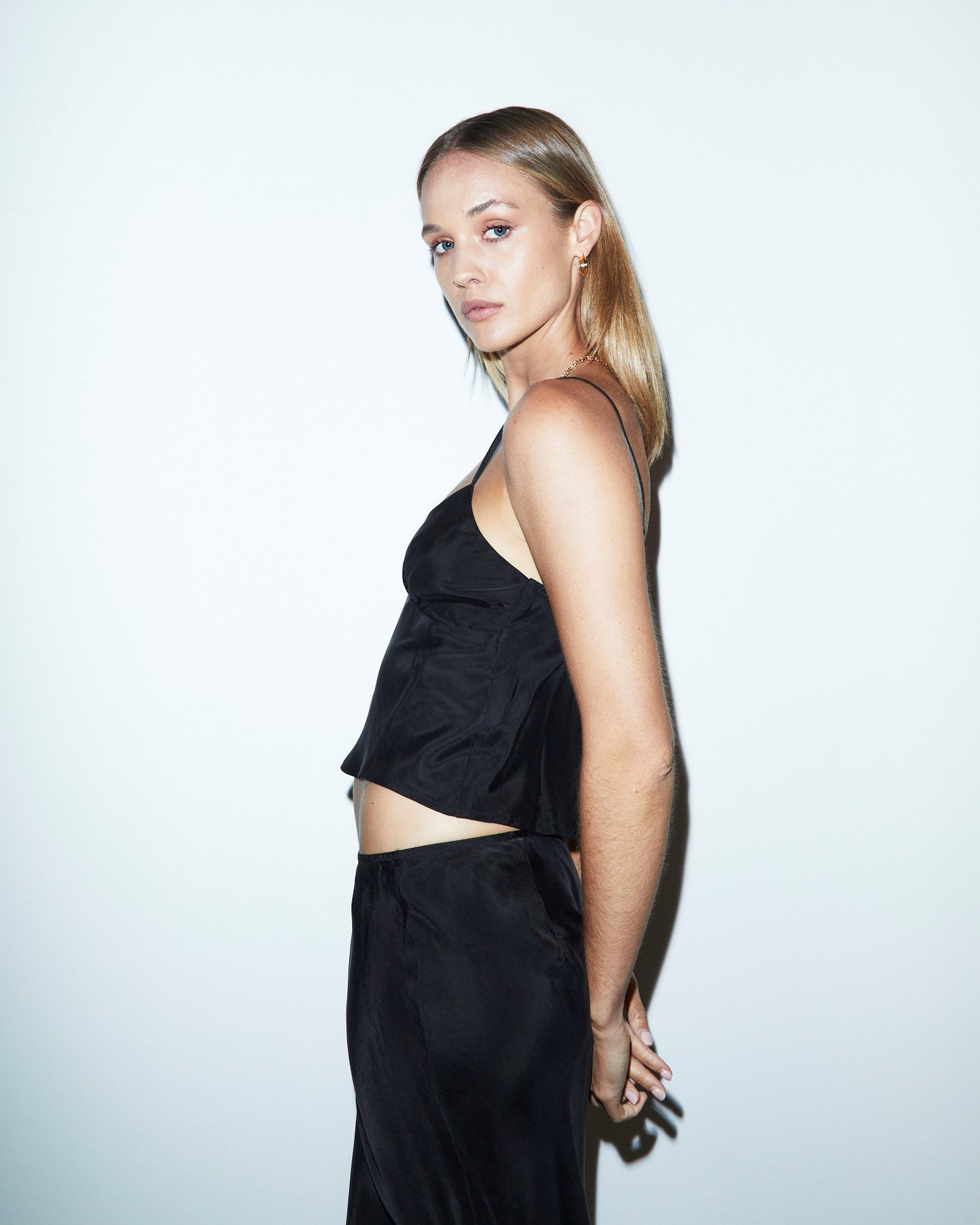 Aggy Slip Top Black