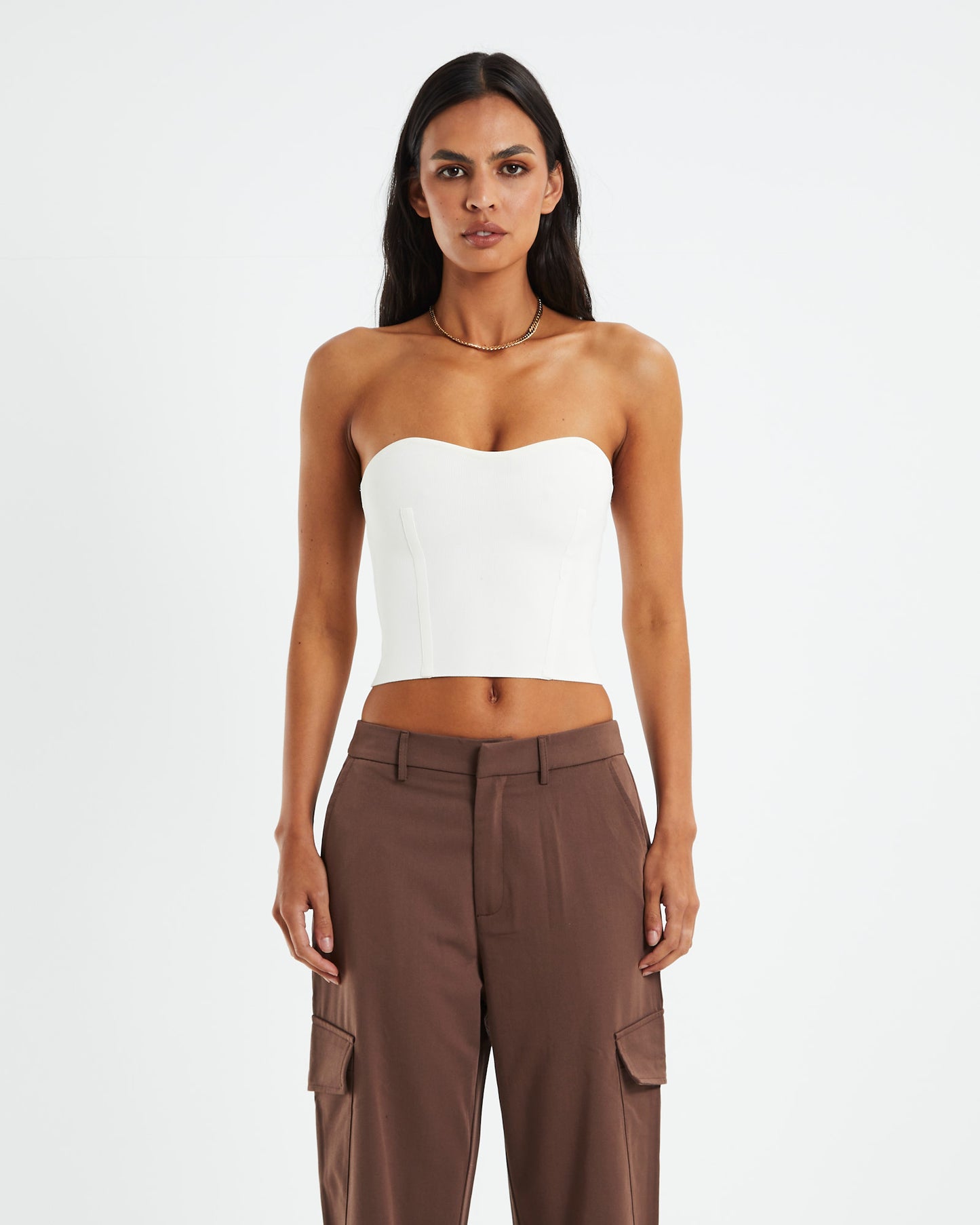 Faye Compact Knit Corset Butter