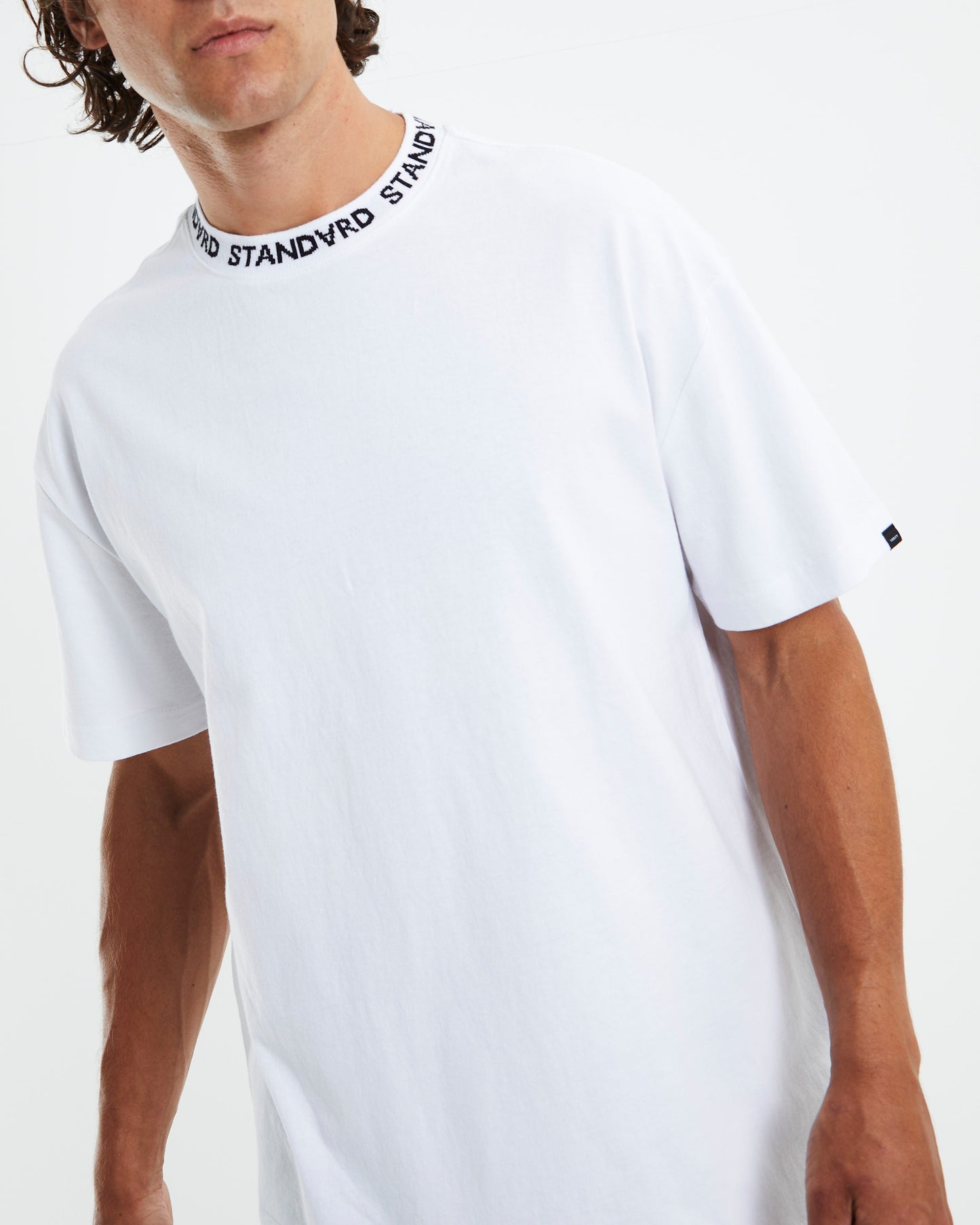 Collar Short Sleeve T-Shirt White