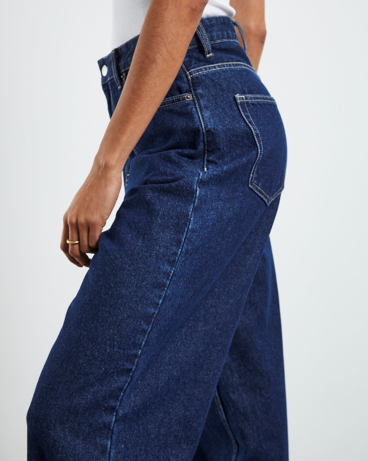 Donna Denim Jeans Pebble Dark Retro