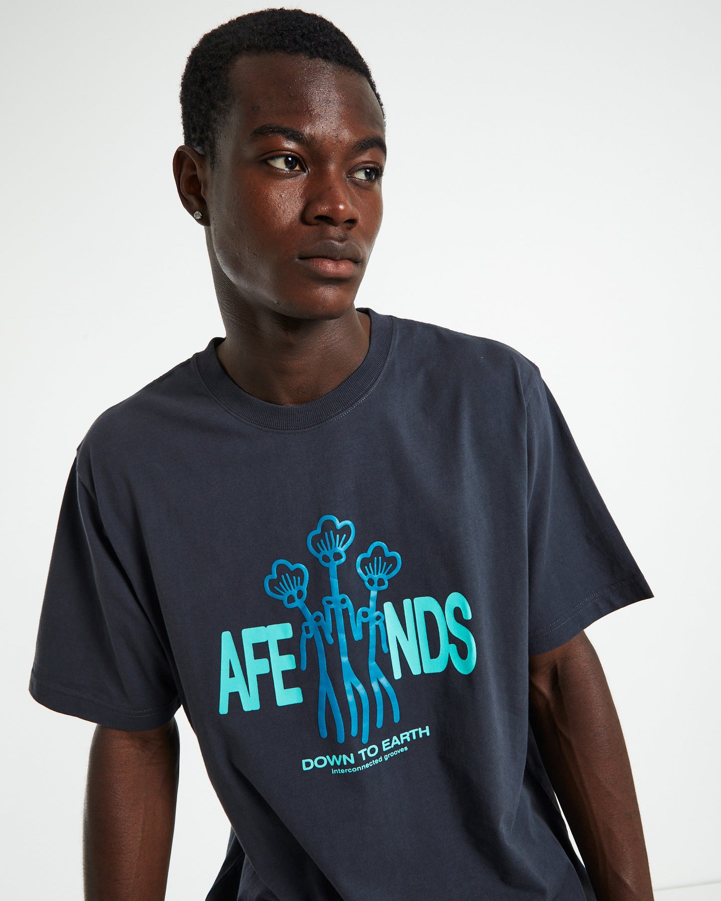 Grooves T-Shirt Charcoal Grey
