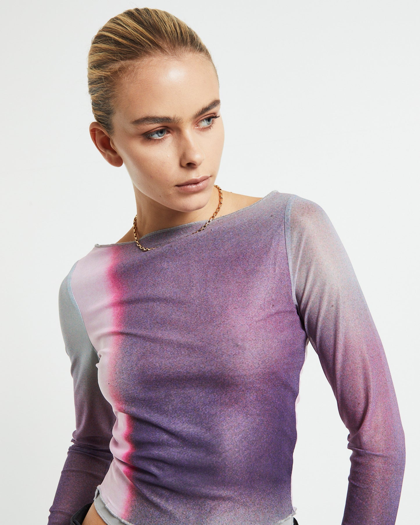Armali Long Sleeve Top Digi Print Pink