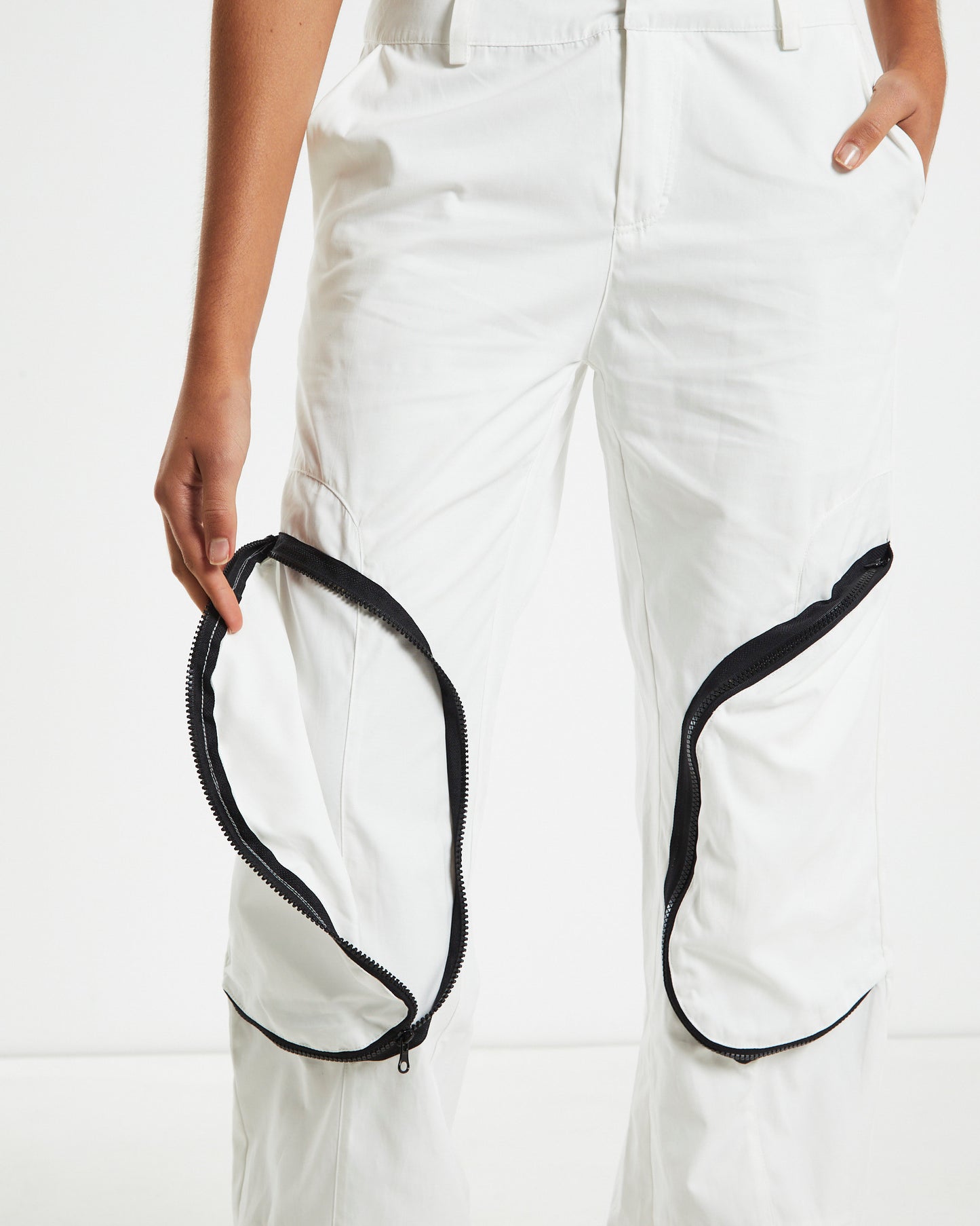 Skylar Patch Pocket Ski Pants White