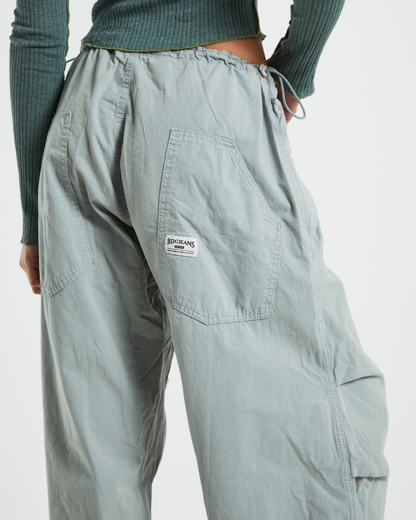 BDG Baggy Cargo Pants in Slate Grey