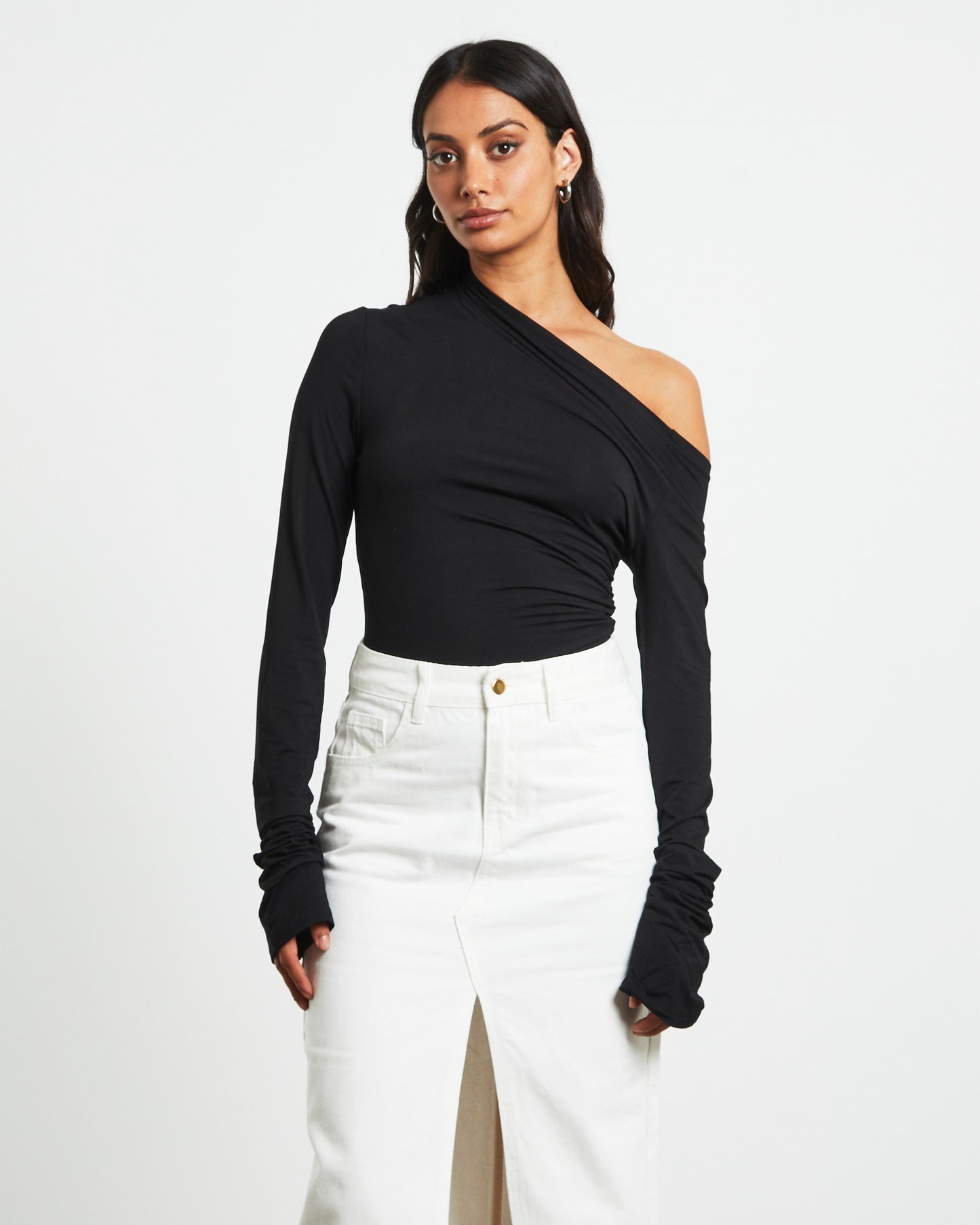 Nyah Longsleeve Bodysuit in Black