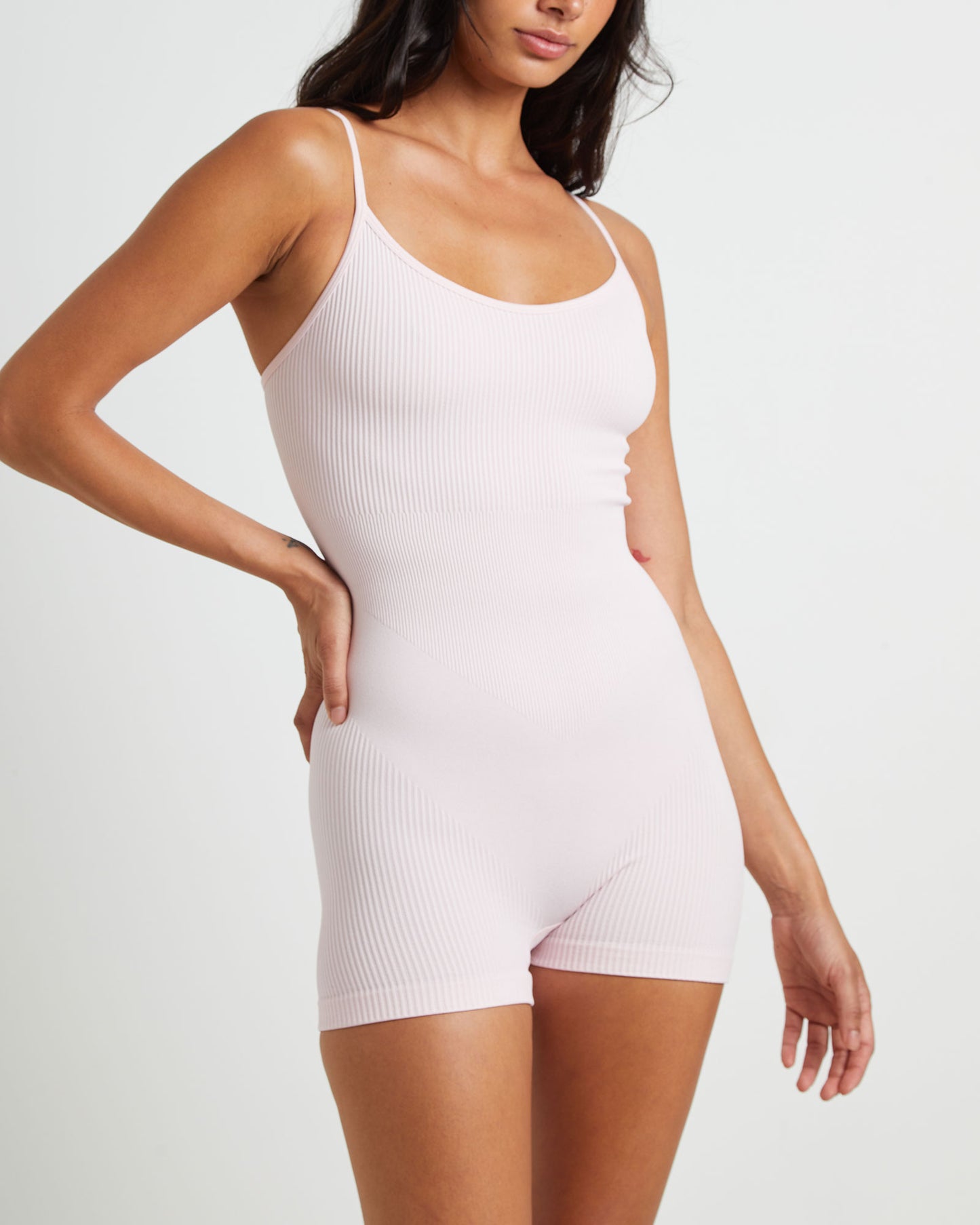 Strappy Unitard in Ballet Pink