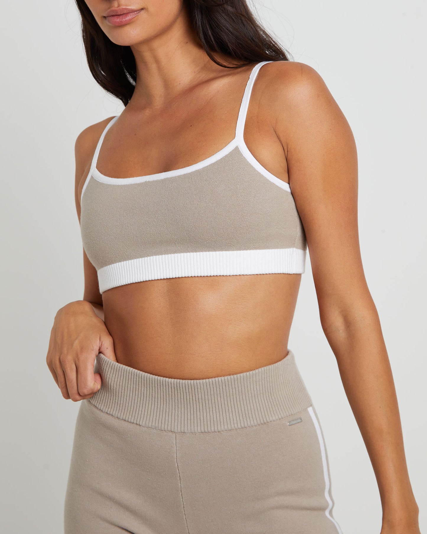 Kay Knit Contrast Crop Top