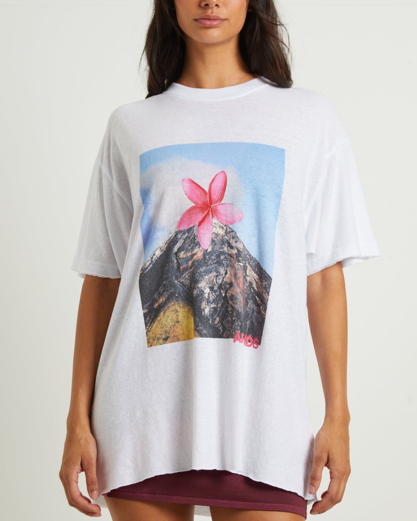 Under Pressure Hemp Oversized T-Shirt in White