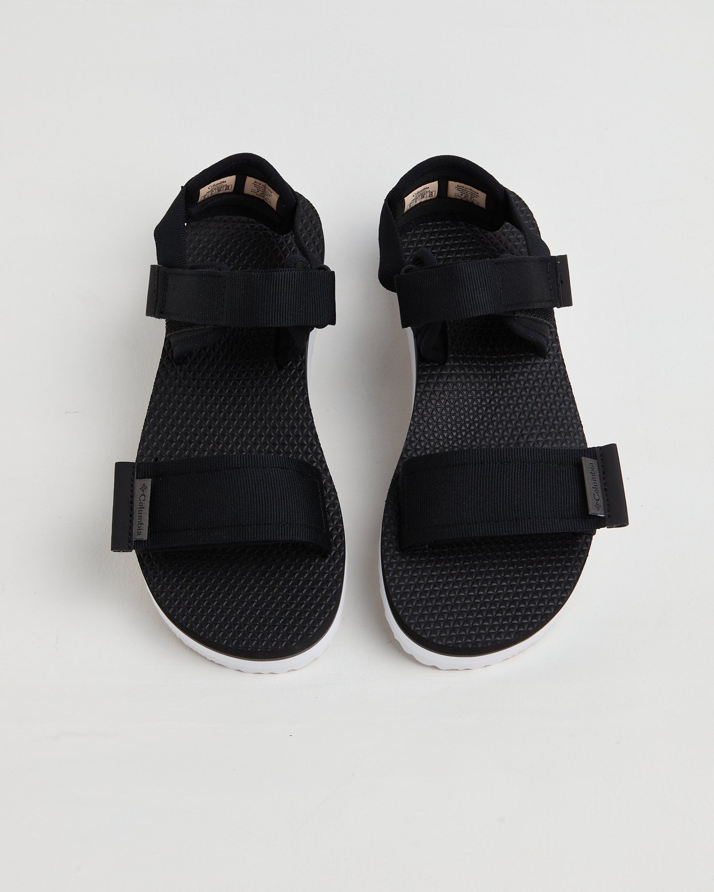 Via Sandals in Black/White