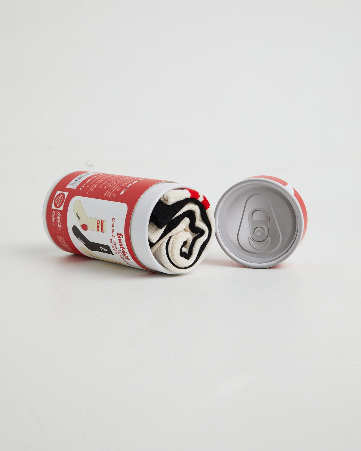 Coke Retro Sneaker Socks 3 Pack Gift Can ASSORTED
