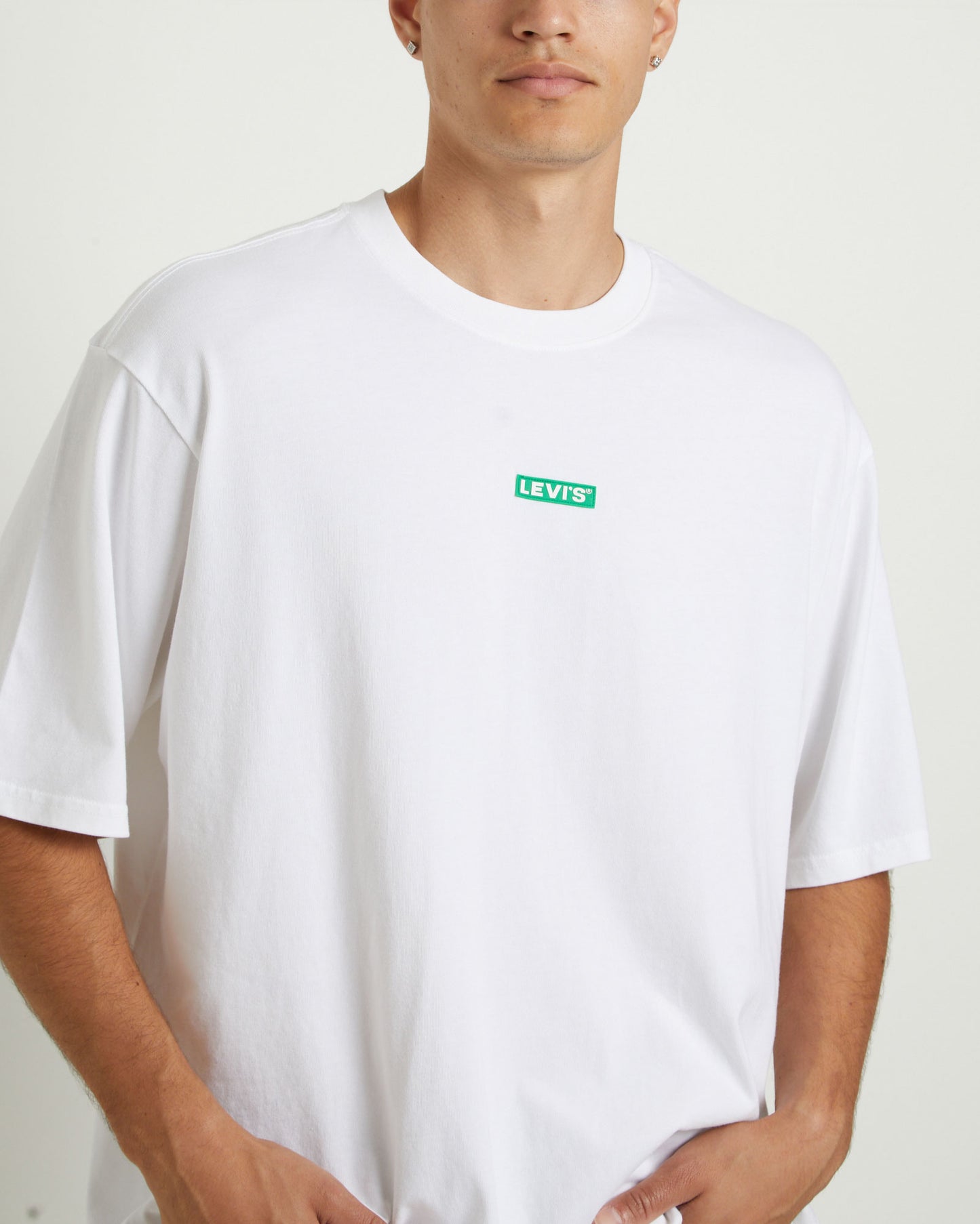 Half Sleeve Baby Tab T-Shirt in Bright White