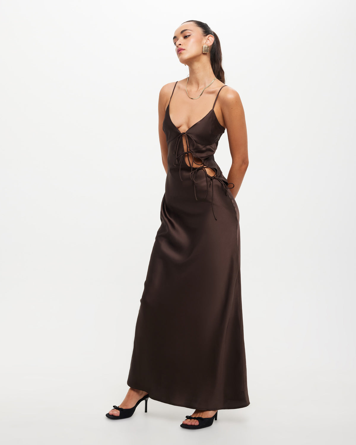 About A Girl Maxi Dress CHOCOLATE