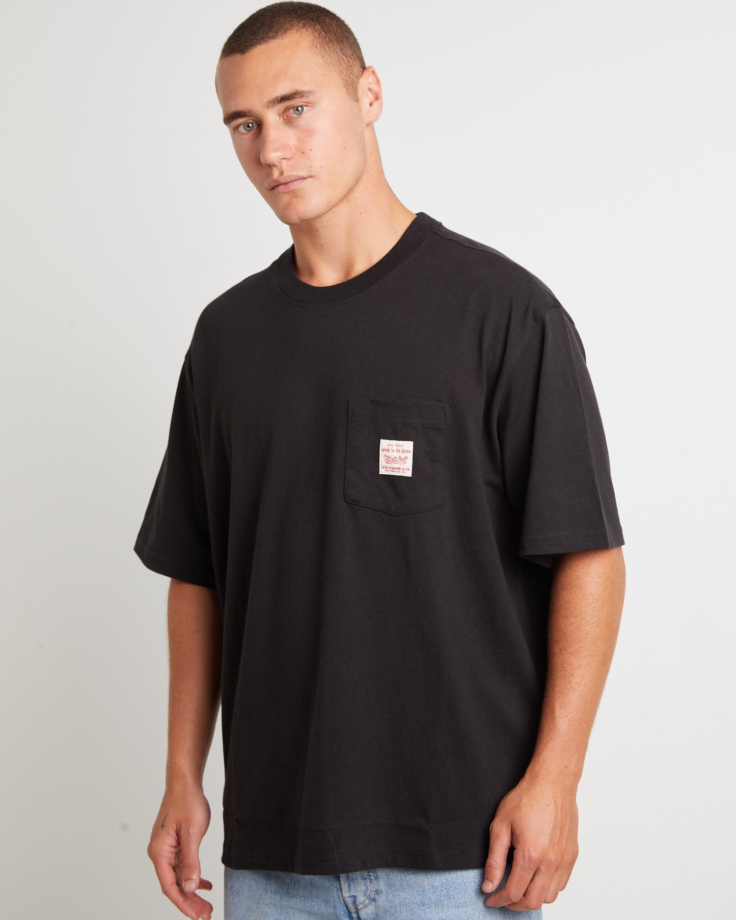 Short Sleeve Workwear T-Shirt in Meteorite Black