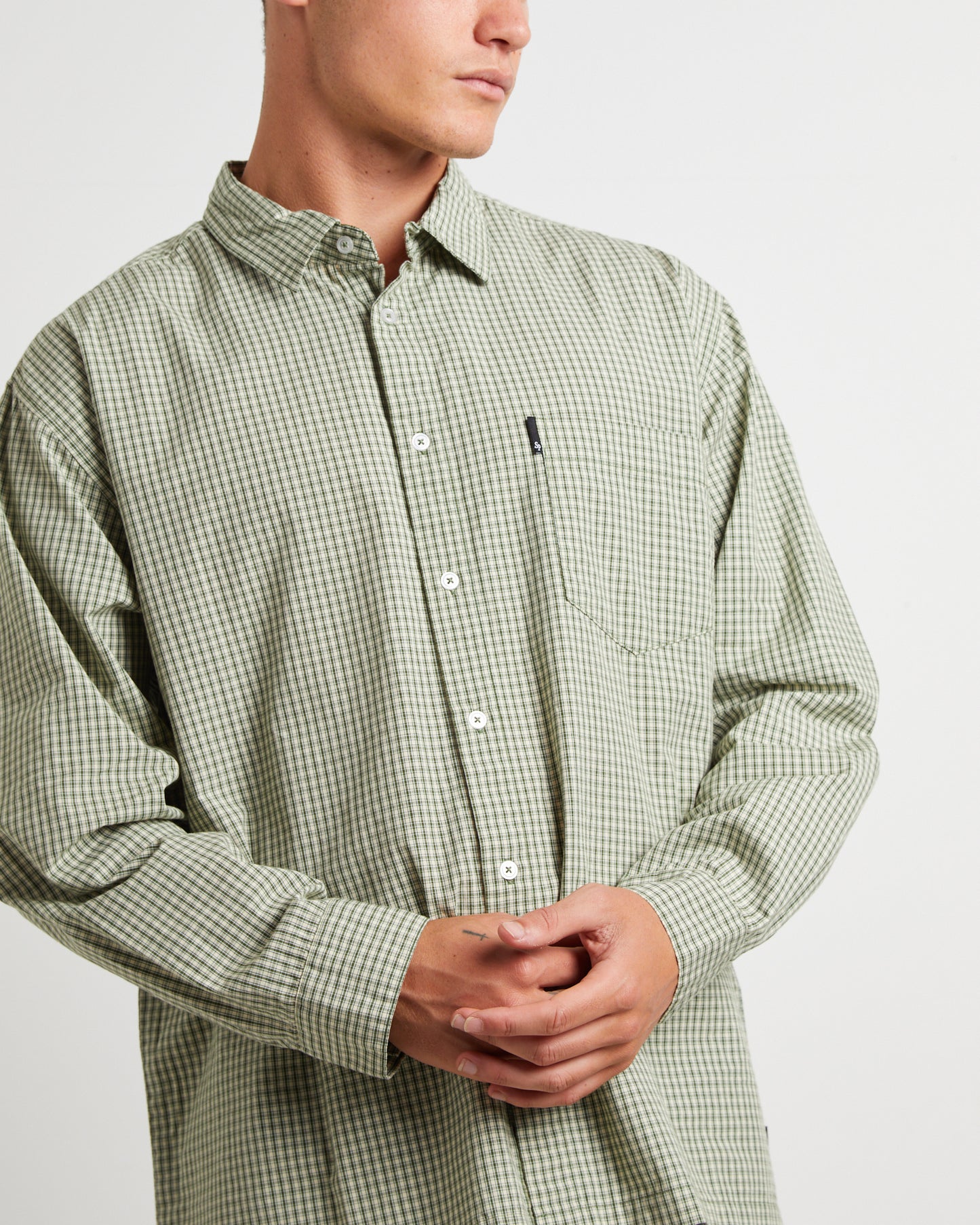 Skate Long Sleeve Shirt in Fatigue Green