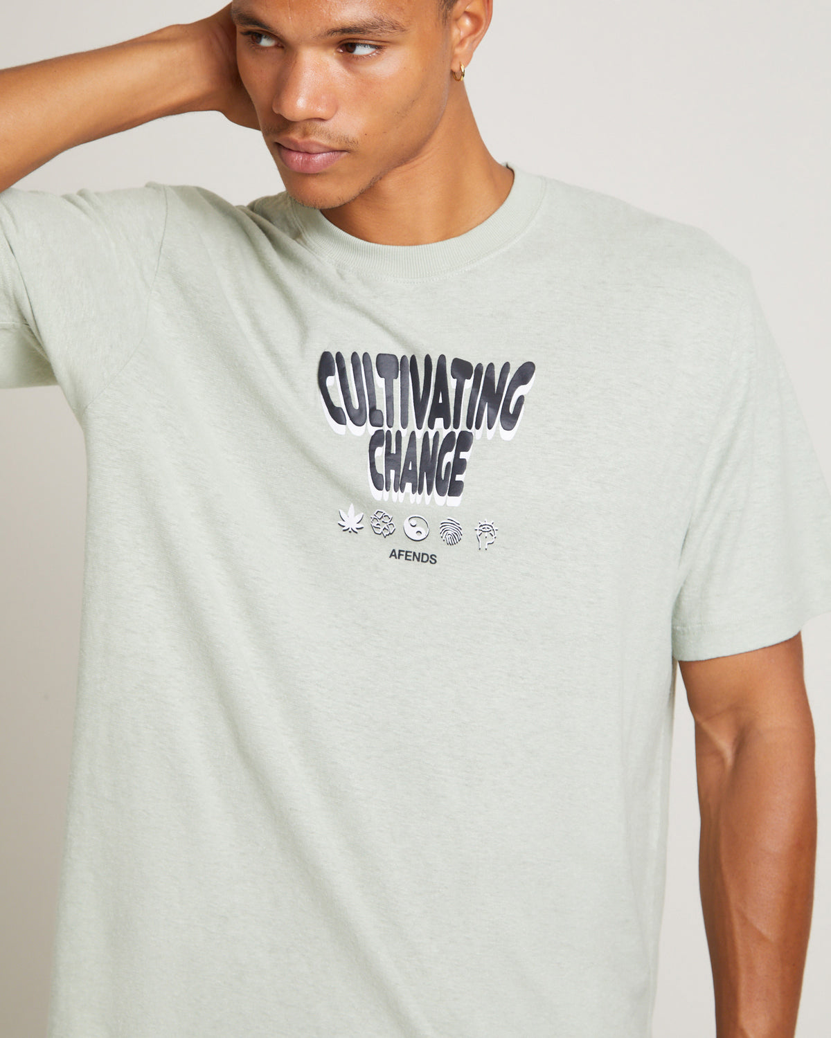 Proclaim Hemp Retro Fit Short Sleeve T-Shirt in Eucalyptus GREEN