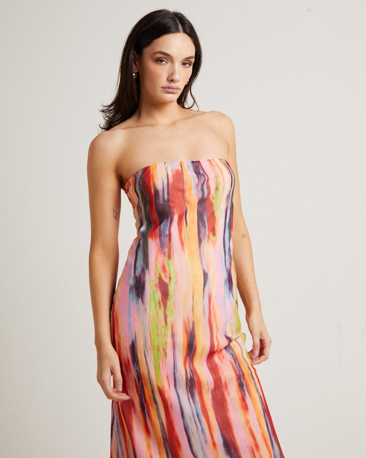 St Barts Strapless Maxi Dress in Multi