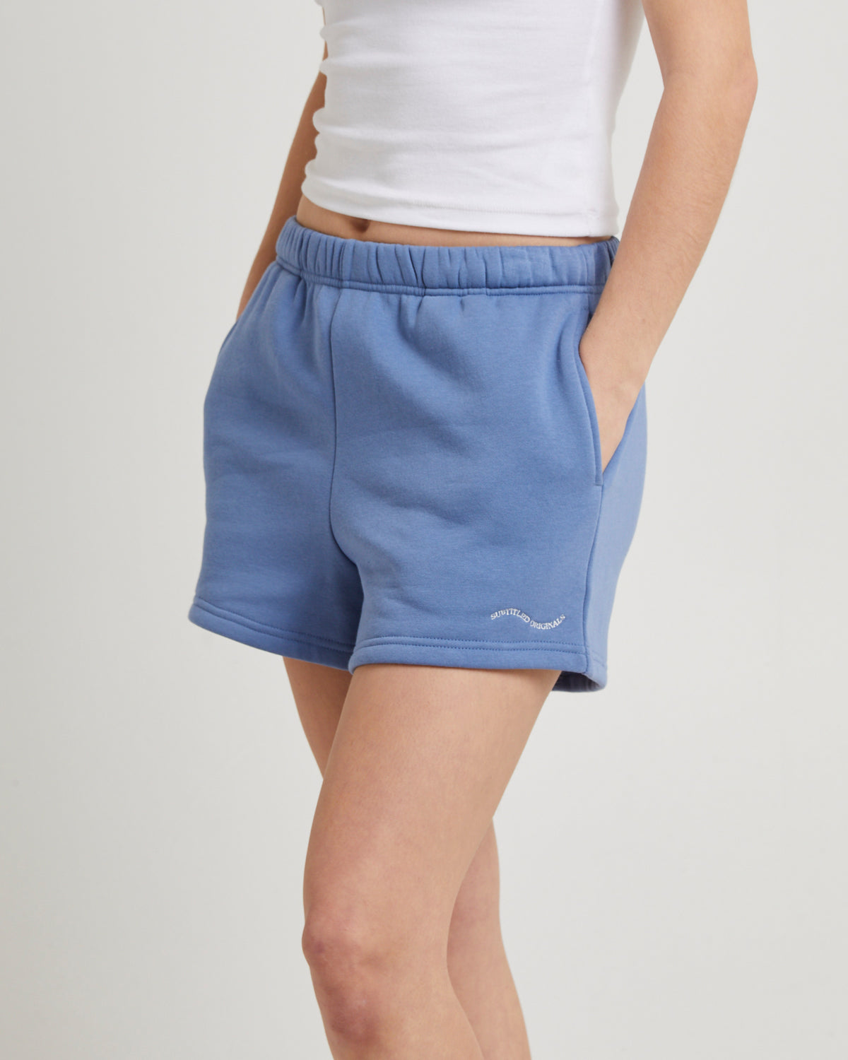 Wave Pull On Fleece Shorts STEEL BLUE