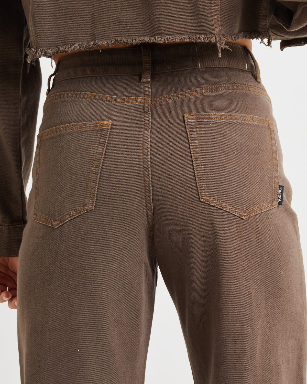 Misty High & Wide Denim Jeans WASHED SEPIA