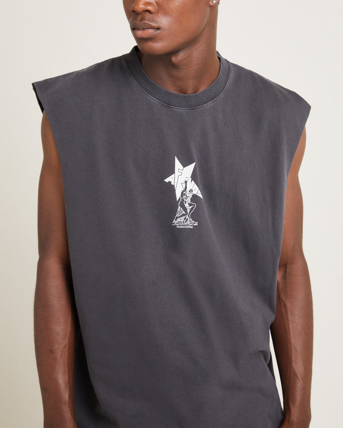 Statue Recycled Sleeveless Tee Stone Black STONE BLACK