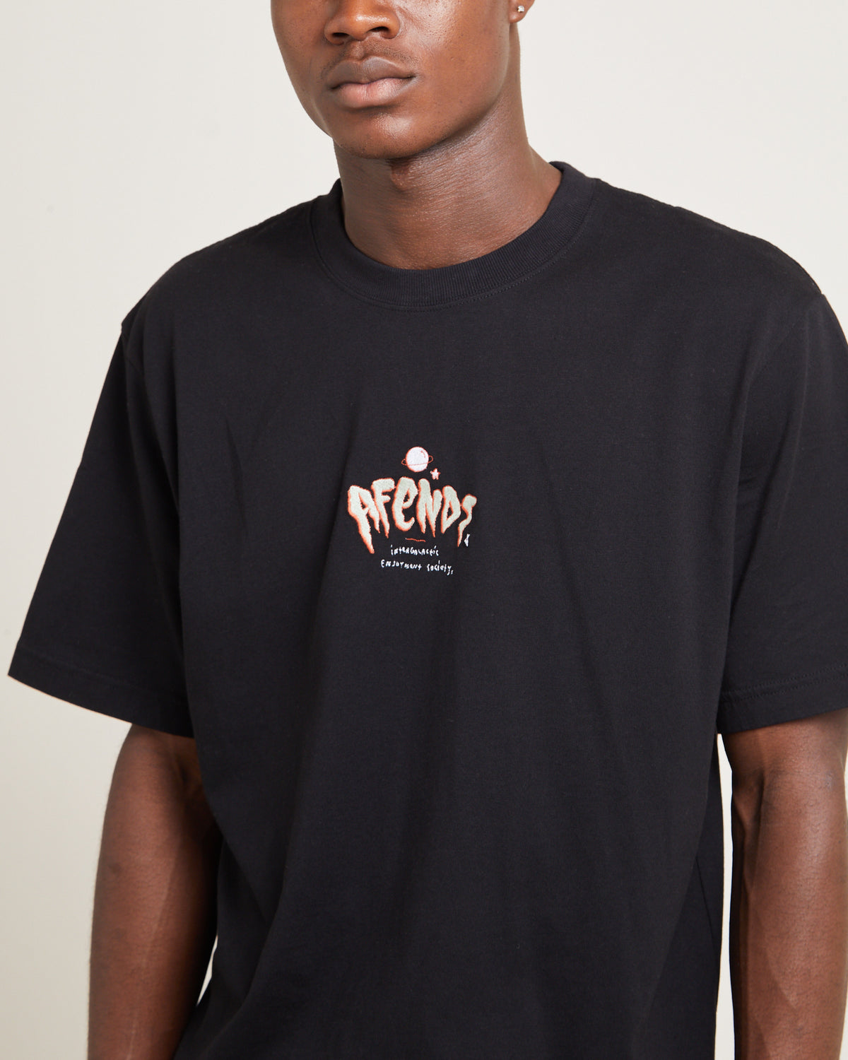 Enjoyment Recycled Retro Fit Short Sleeve T-Shirt Black BLACK