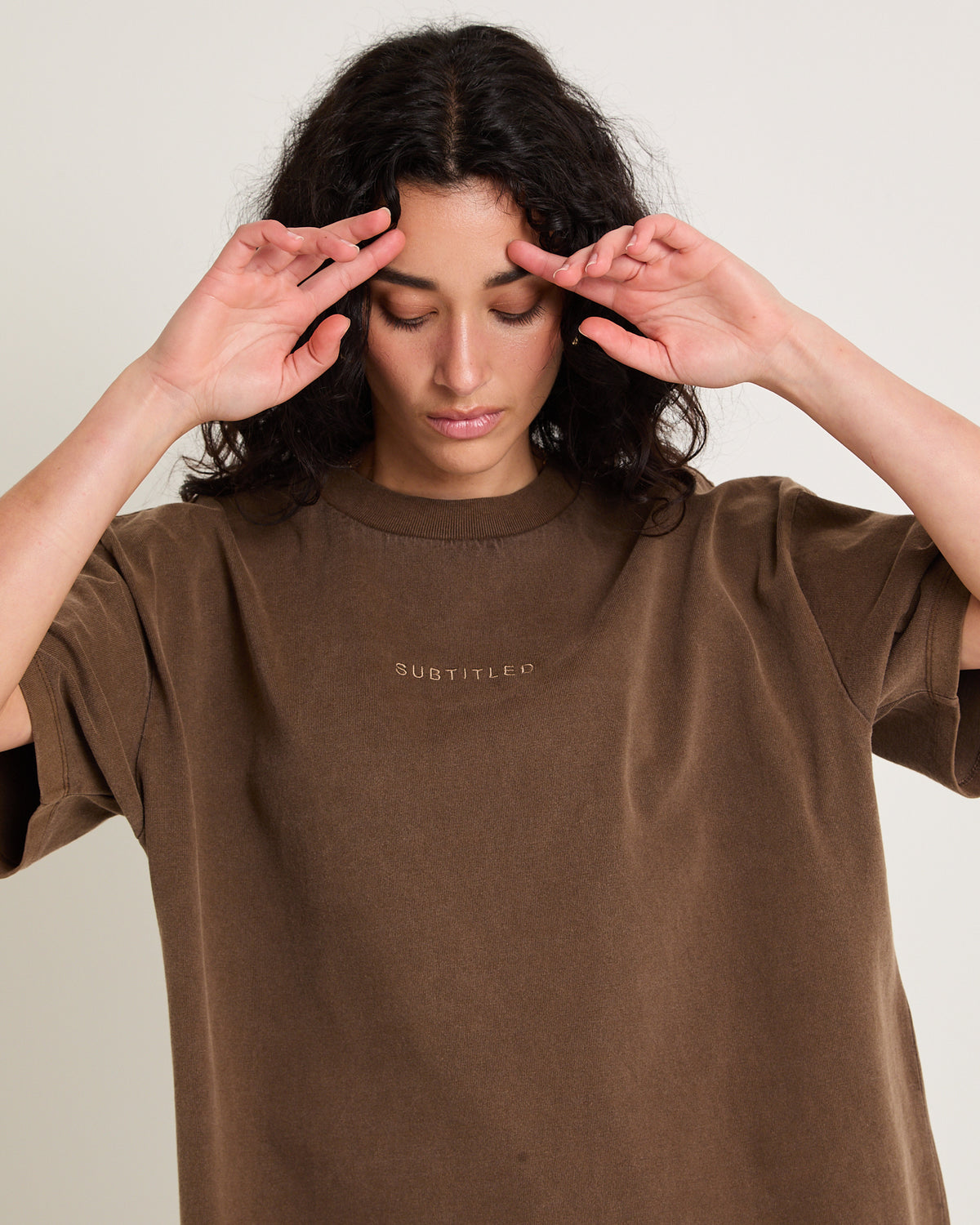 State Oversized T-Shirt COCOA