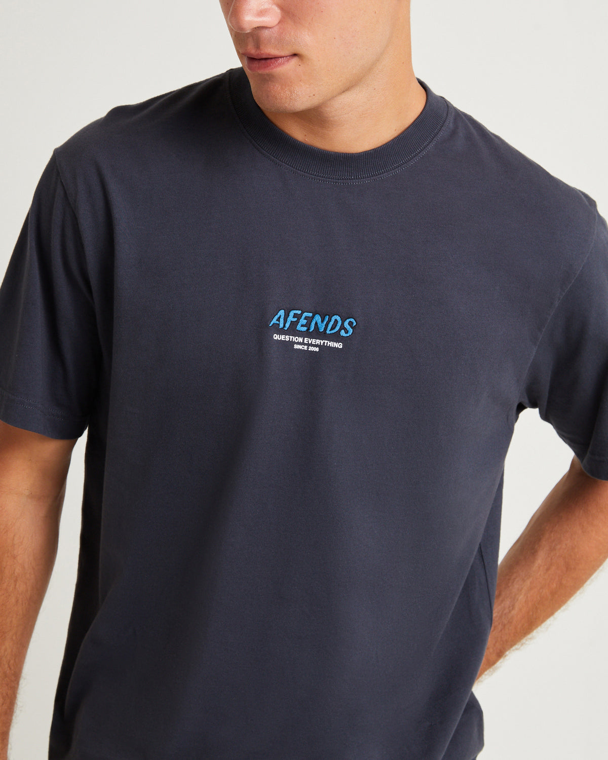 Message Recycled Retro Fit T-Shirt Charcoal CHARCOAL