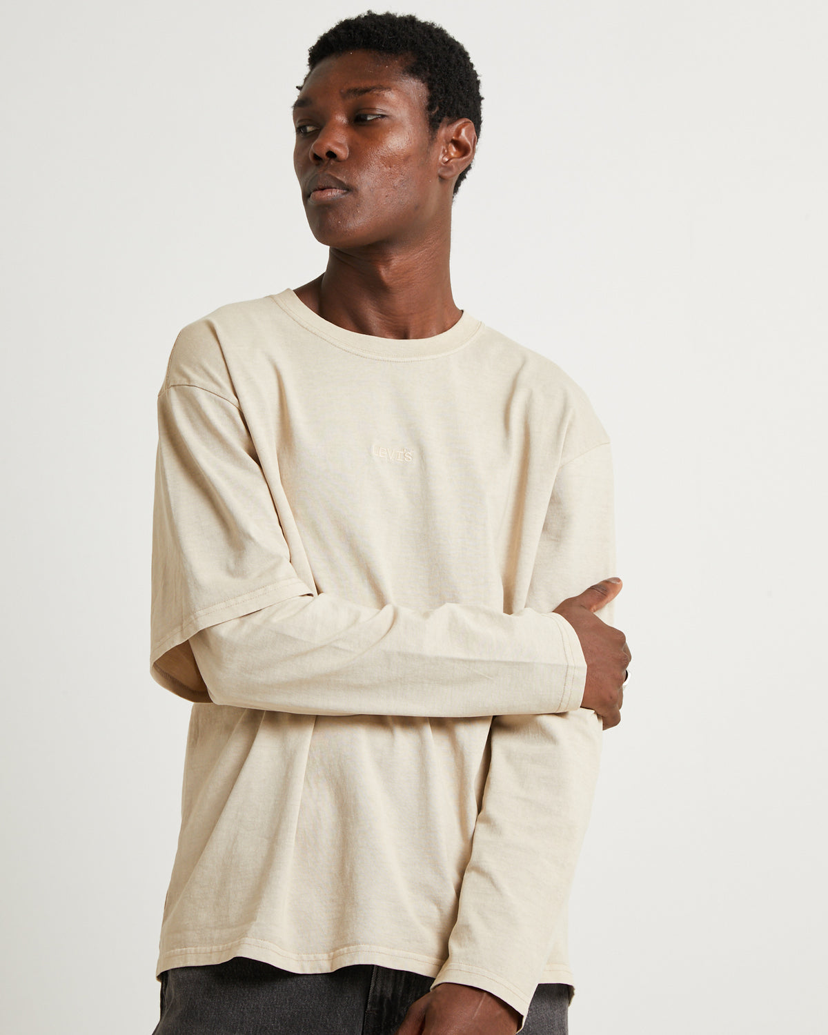 Long Sleeve Twofer Shirt Feather Grey GARMENT DYE FEATHER GRAY