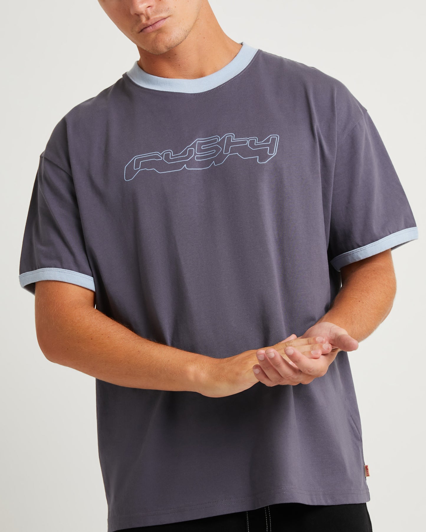 Cypher Short Sleeve Ringer T-Shirt Coal