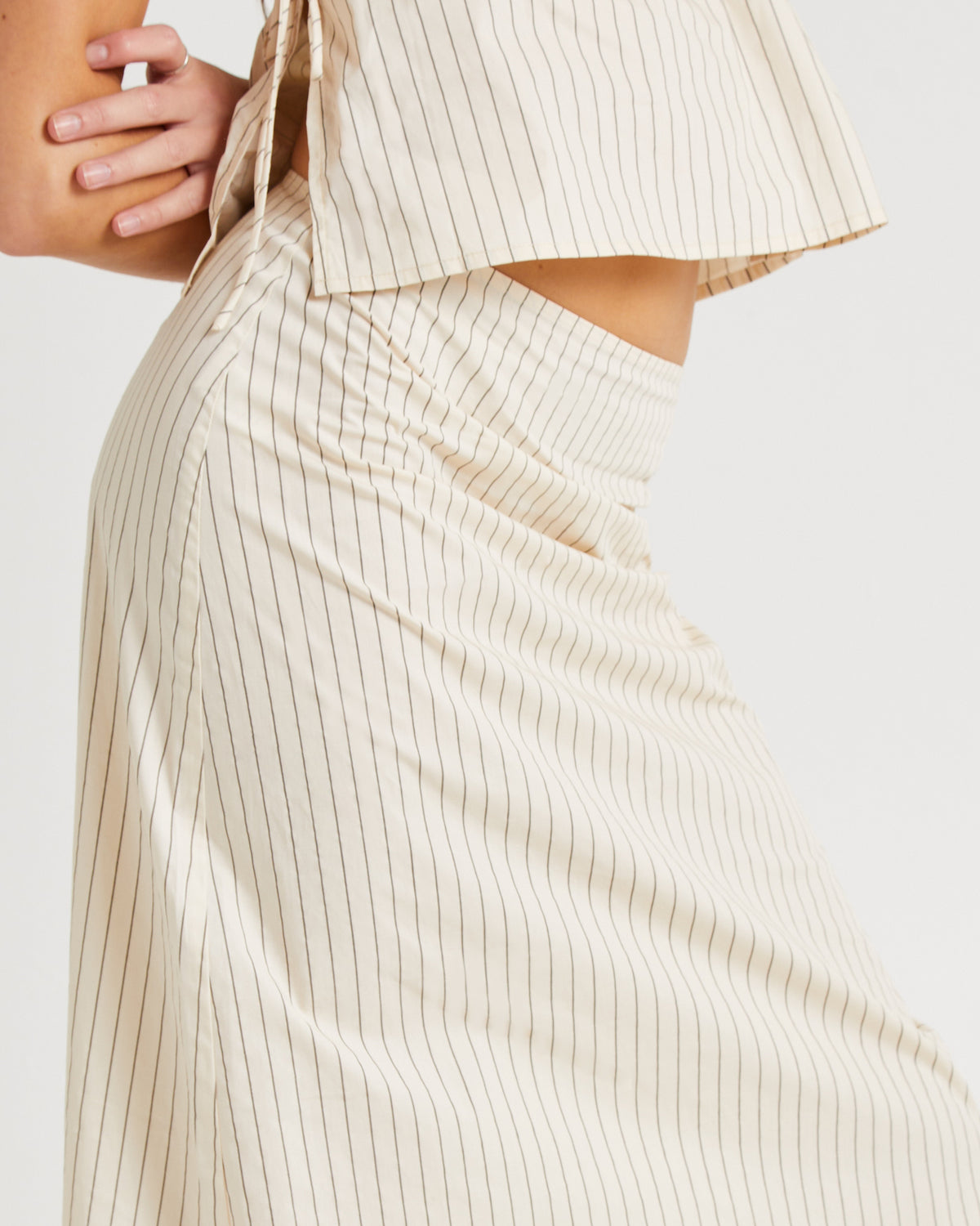 Bailey Stripe Maxi Skirt GREY STRIPE
