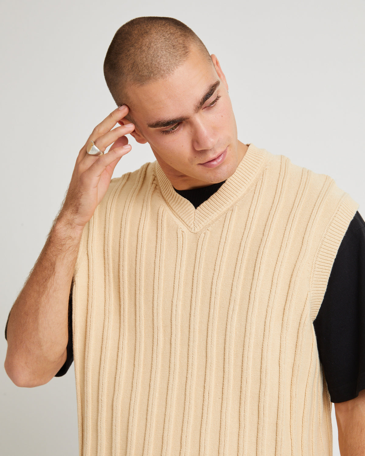 Lambert Knit Vest TAN
